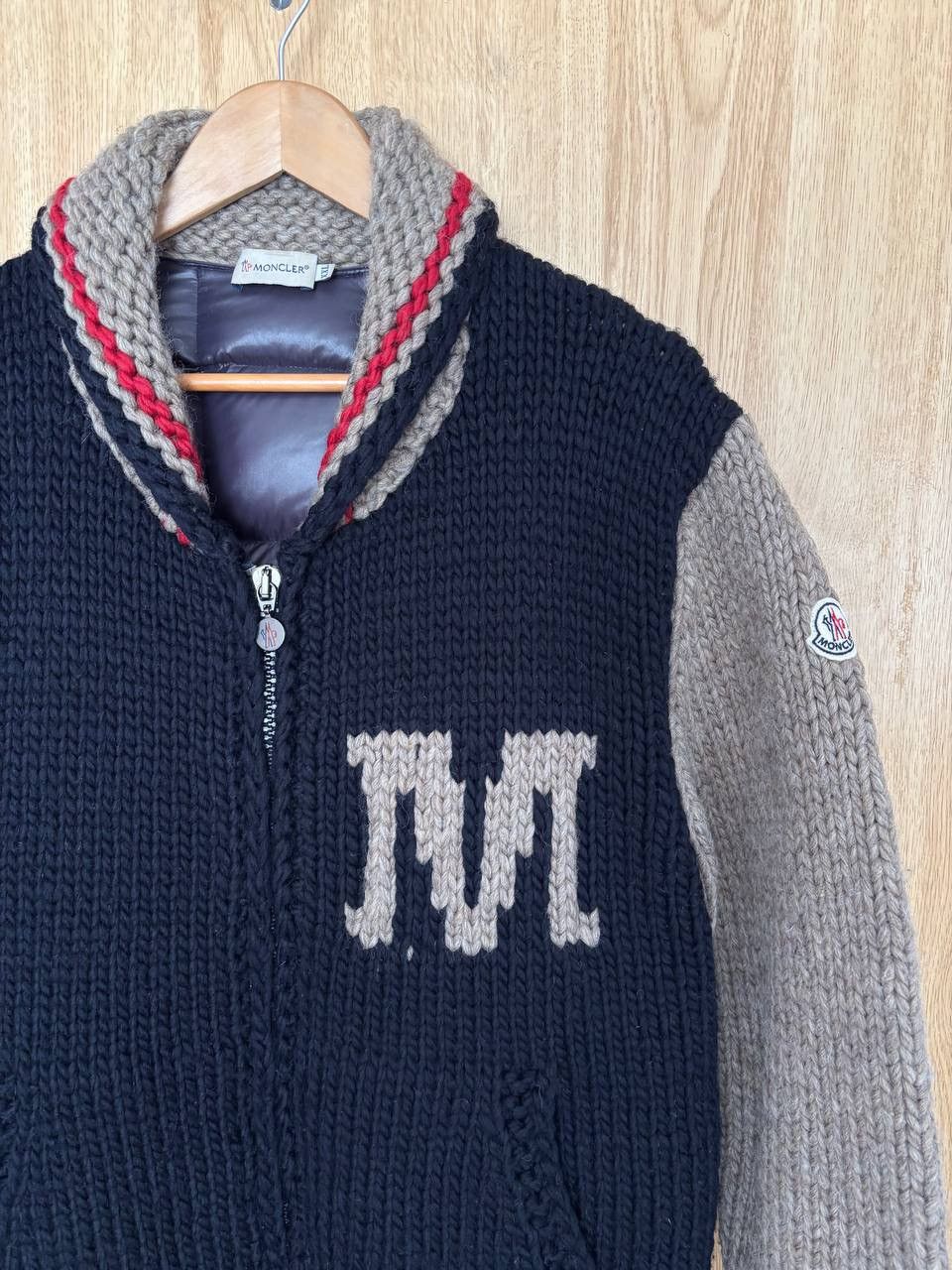 Moncler Vintage Moncler Wool Down Jacket Size US XL / EU 56 / 4 - 3 Thumbnail