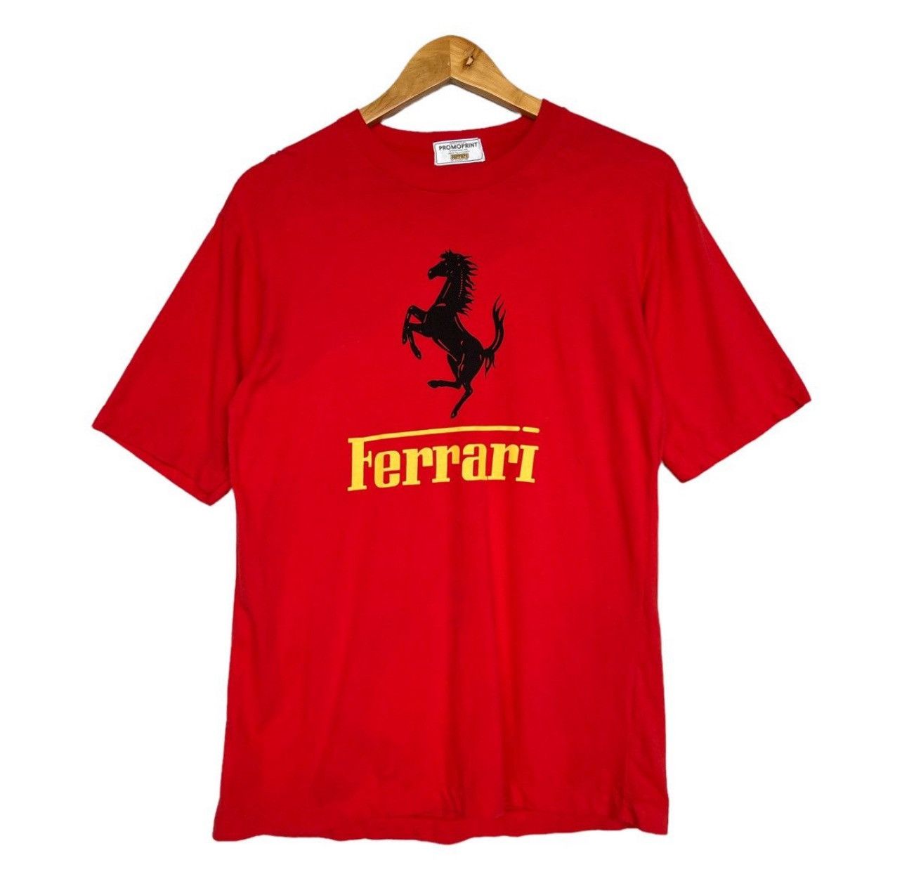 Vintage Vintage 80s Ferrari Scuderia Formula 1 Red Tee Medium Size US M / EU 48-50 / 2 - 1 Thumbnail