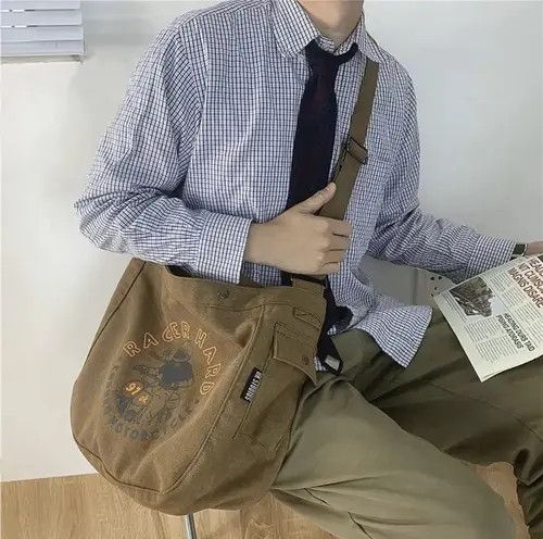 Japanese Brand 90s retro cartoon graphic canvas shoulder bag crossbody y2k Size ONE SIZE - 1 Thumbnail