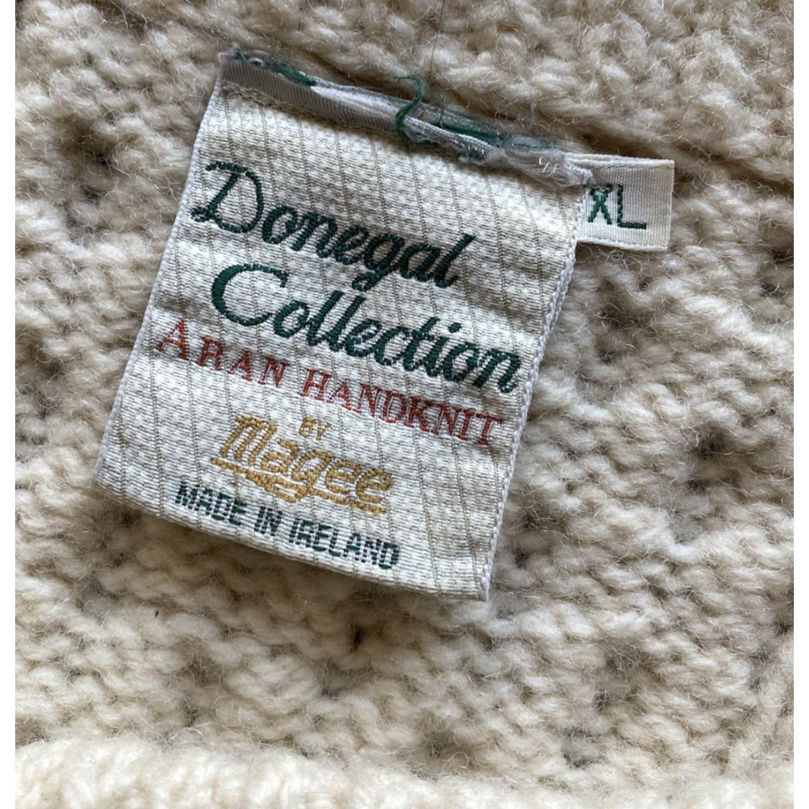 Vintage Magee Donegal Collection Aran Handknit Wool Cardigan Women’s XL Flaws Wool See Photos Cardigan Women’s XL Flaws Size XL / US 12-14 / IT 48-50 - 2 Thumbnail
