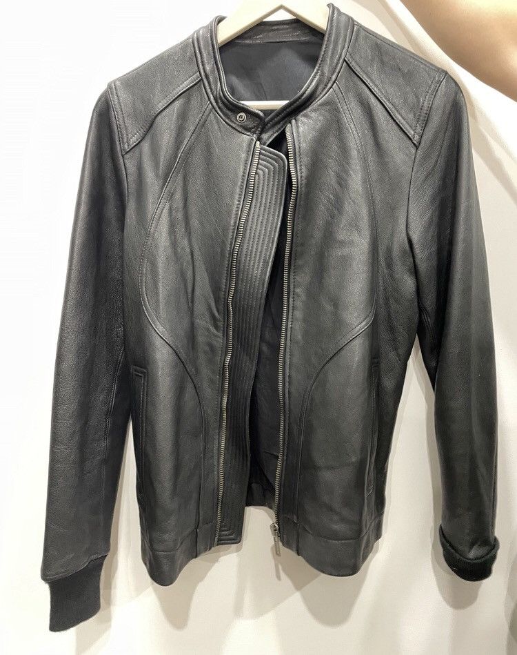 Rick owens leather jacket coat