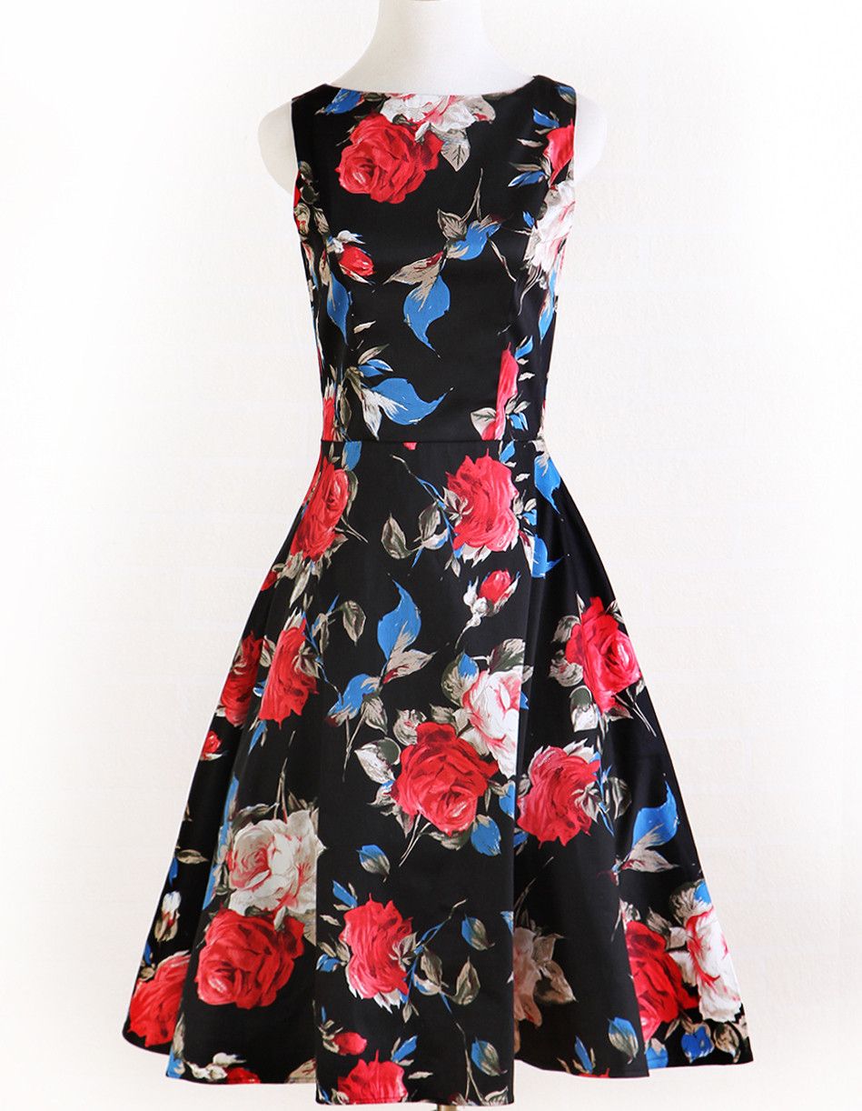 Other Flower print vintage style midi dress Size M / US 6-8 / IT 42-44 - 1 Thumbnail