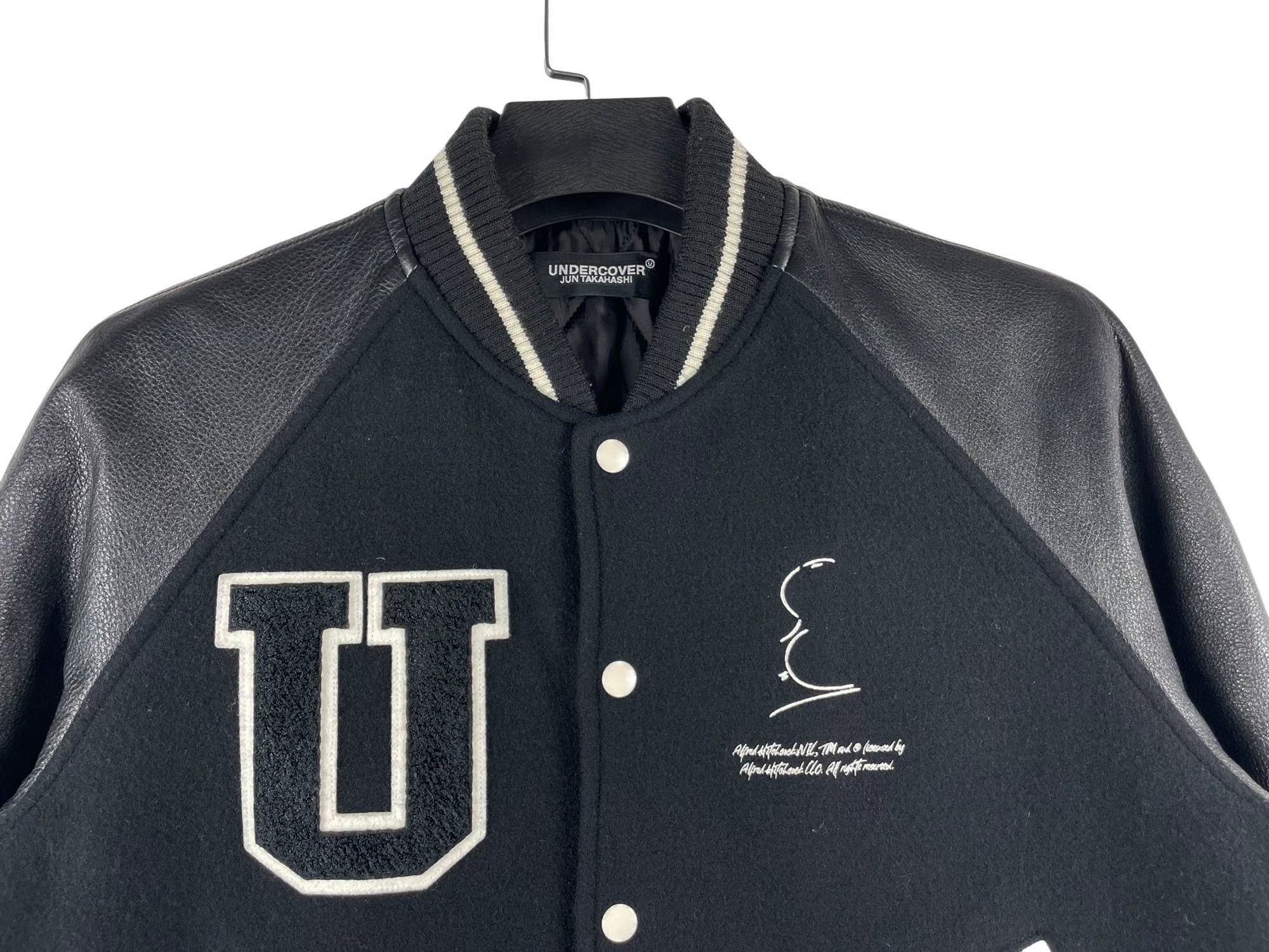 Undercover Undercover Hitchcock 22AW Leather-Sleeve Wool Baseball Jkt Size US M / EU 48-50 / 2 - 3 Thumbnail