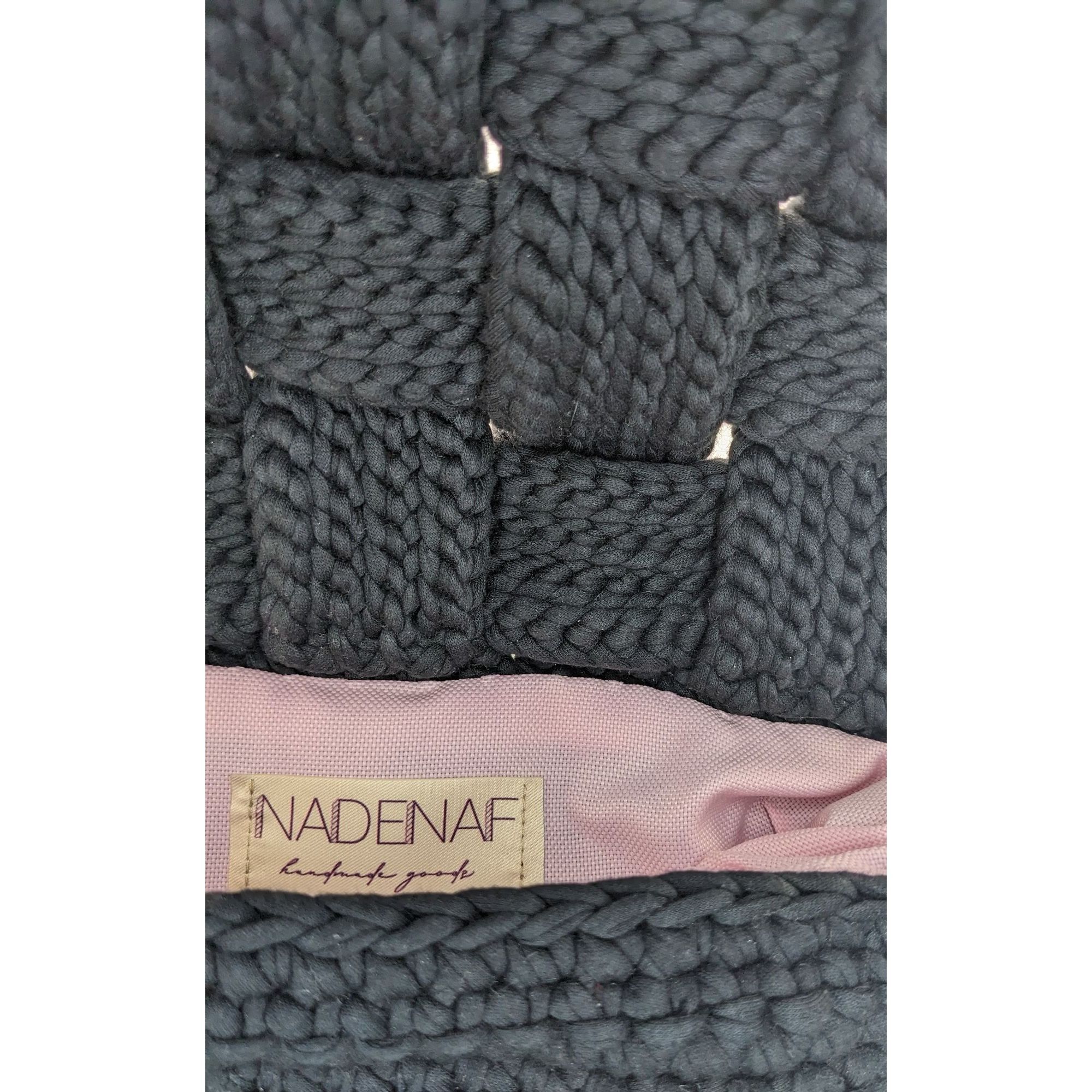 Other Handmade Black Knit Woven Shoulder Bag With Chain Strap & Ma Size ONE SIZE - 8 Thumbnail