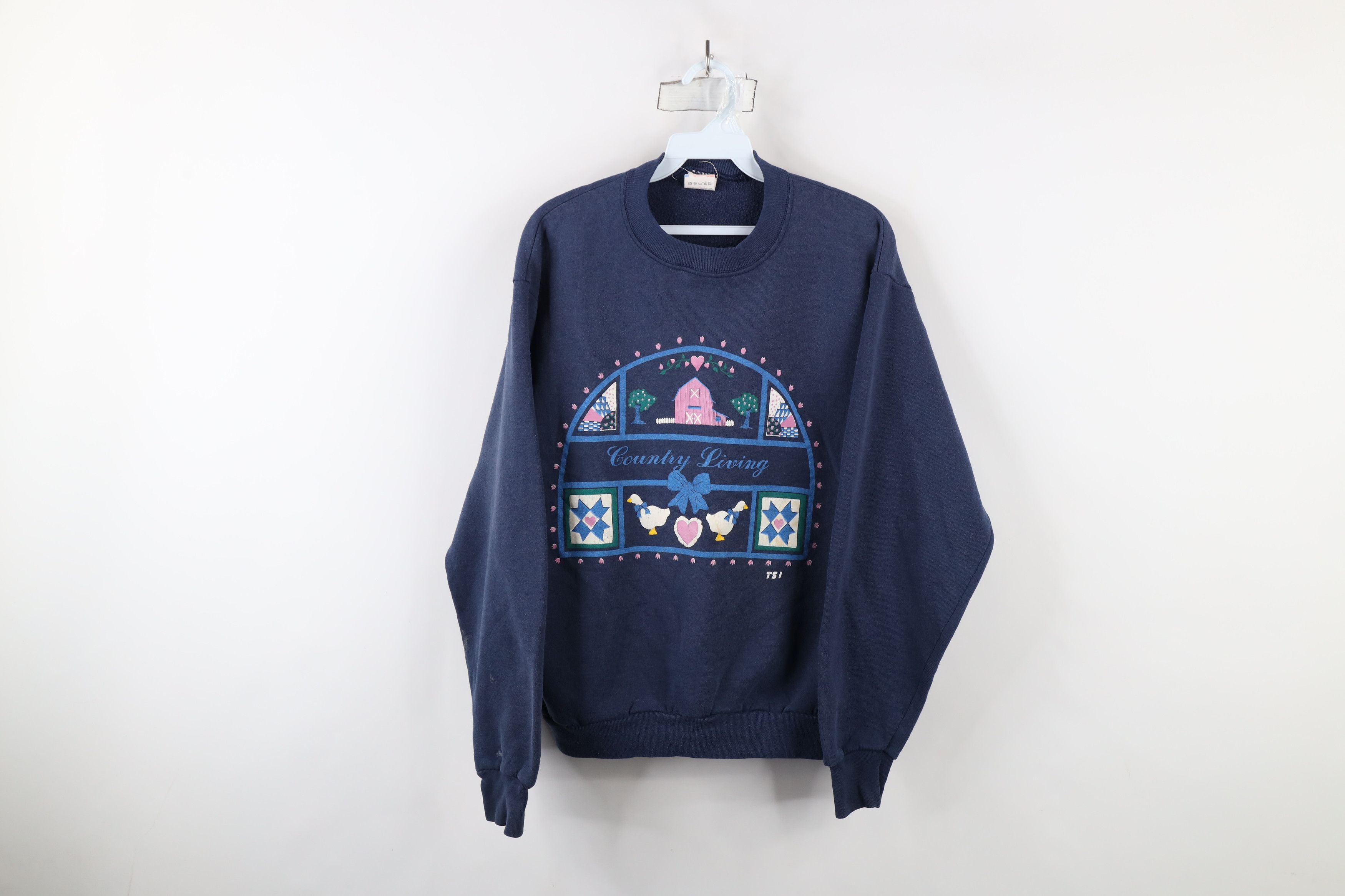 Vintage Vintage 90s Country Primitive Farmhouse Duck Sweatshirt USA Size L / US 10 / IT 46 - 1 Thumbnail