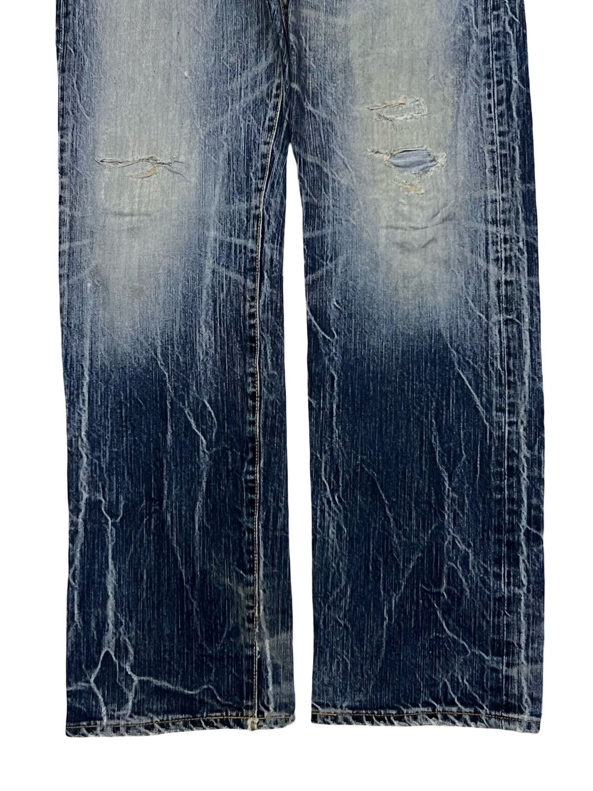 Edwin Vintage 00s Edwin 503 Blue Trip Japan | Faded Thunder Wash Size US 36 / EU 52 - 6 Thumbnail