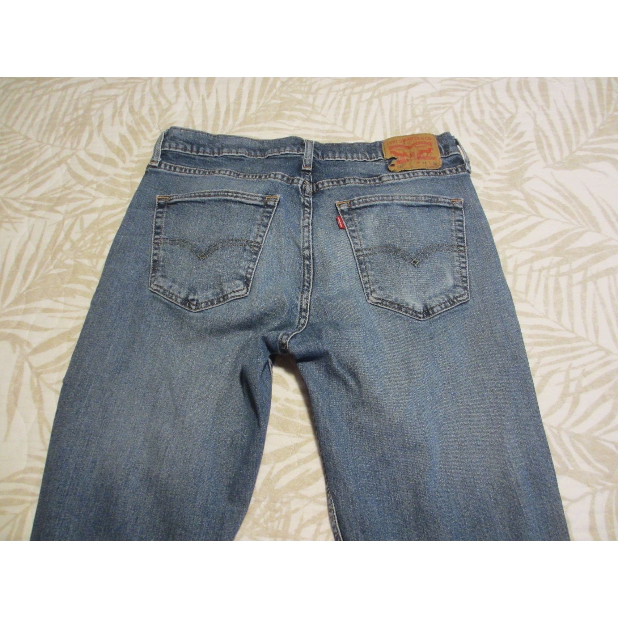 Levi's Levis 514 Distressed Blue Denim Jeans With Frayed Hems 34/3 Size US 34 / EU 50 - 2 Thumbnail