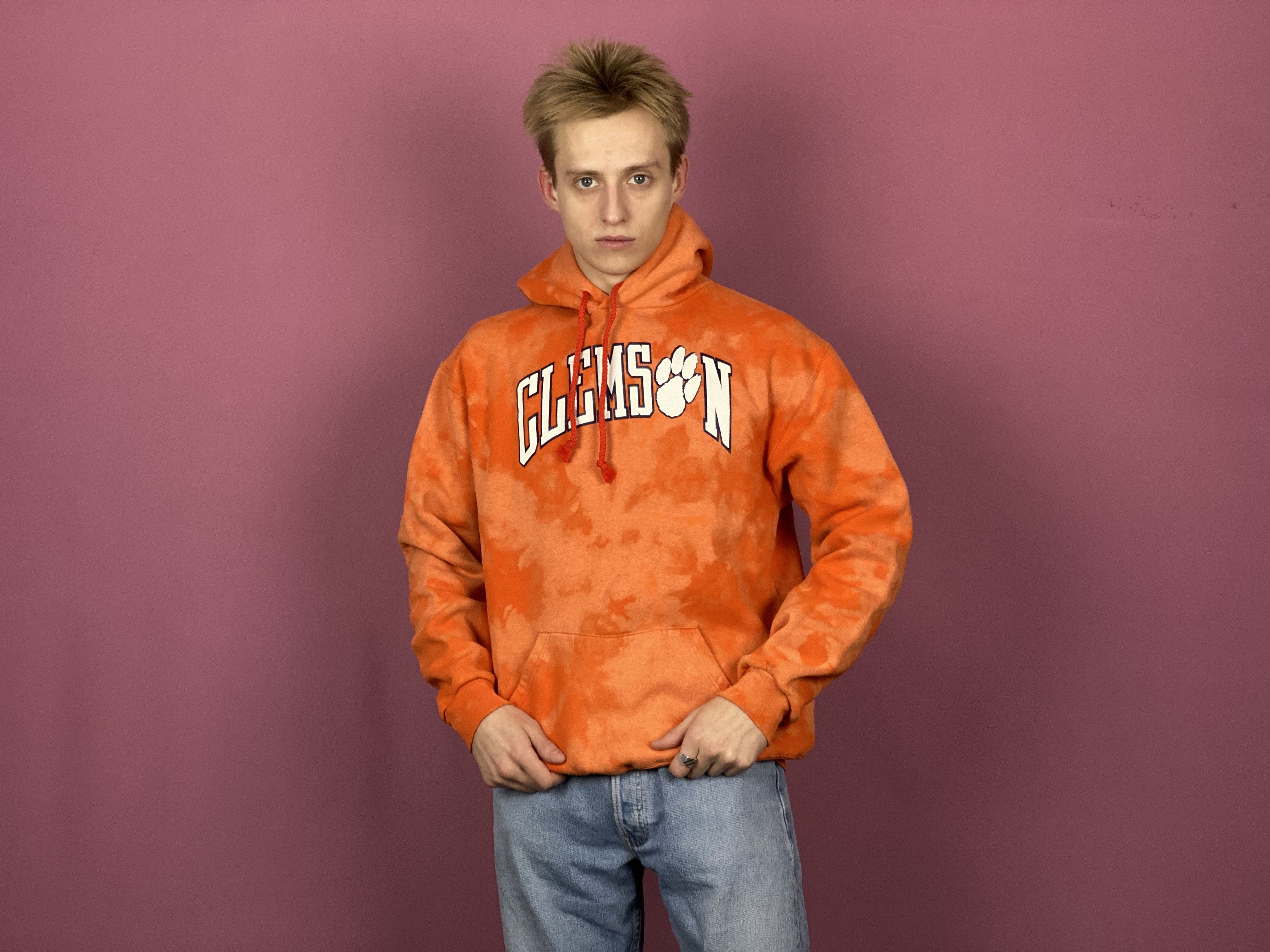 Russell Athletic × Vintage 80s Clemson University Russell Athletic Vintage Hoodie - L Size US L / EU 52-54 / 3 - 4 Thumbnail