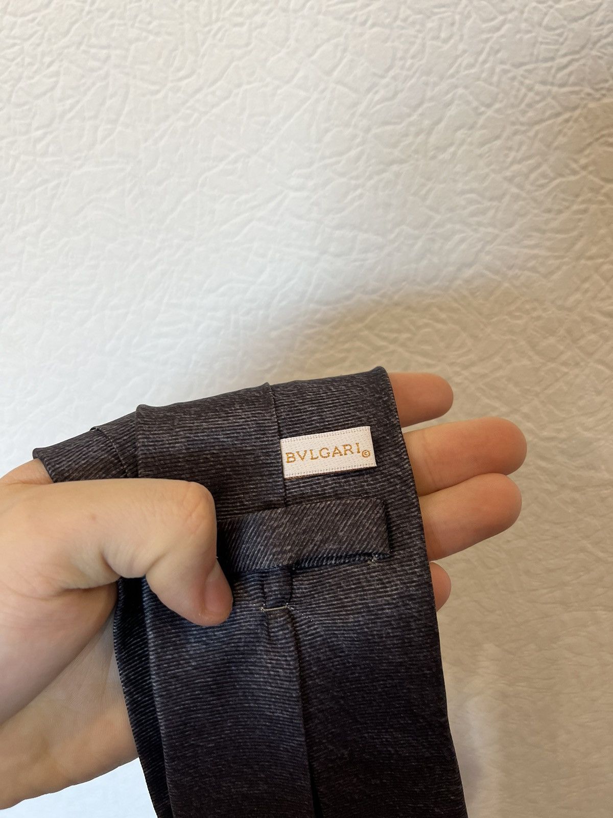 Bvlgari Bvlgari Men’s Tie Pure Silk Grey Size ONE SIZE - 5 Thumbnail