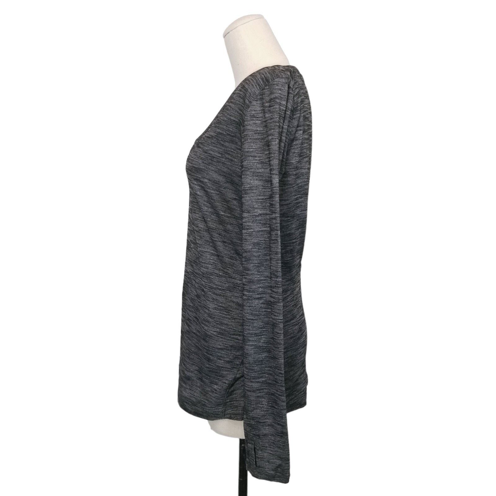 Lululemon Lululemon &go Everywhere Long Sleeve Heathered Black 8 Size M / US 6-8 / IT 42-44 - 3 Thumbnail
