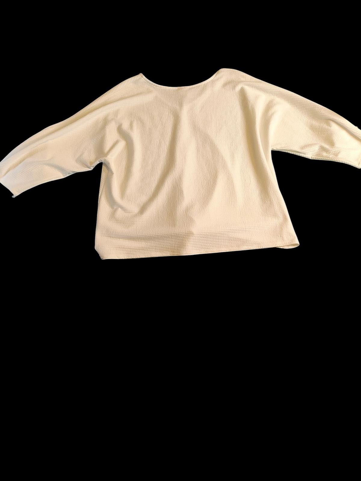 Other Ruby Rd. Women's Cream Tie-Front V-Neck Top Size 3XL / US 20-22 - 4 Thumbnail