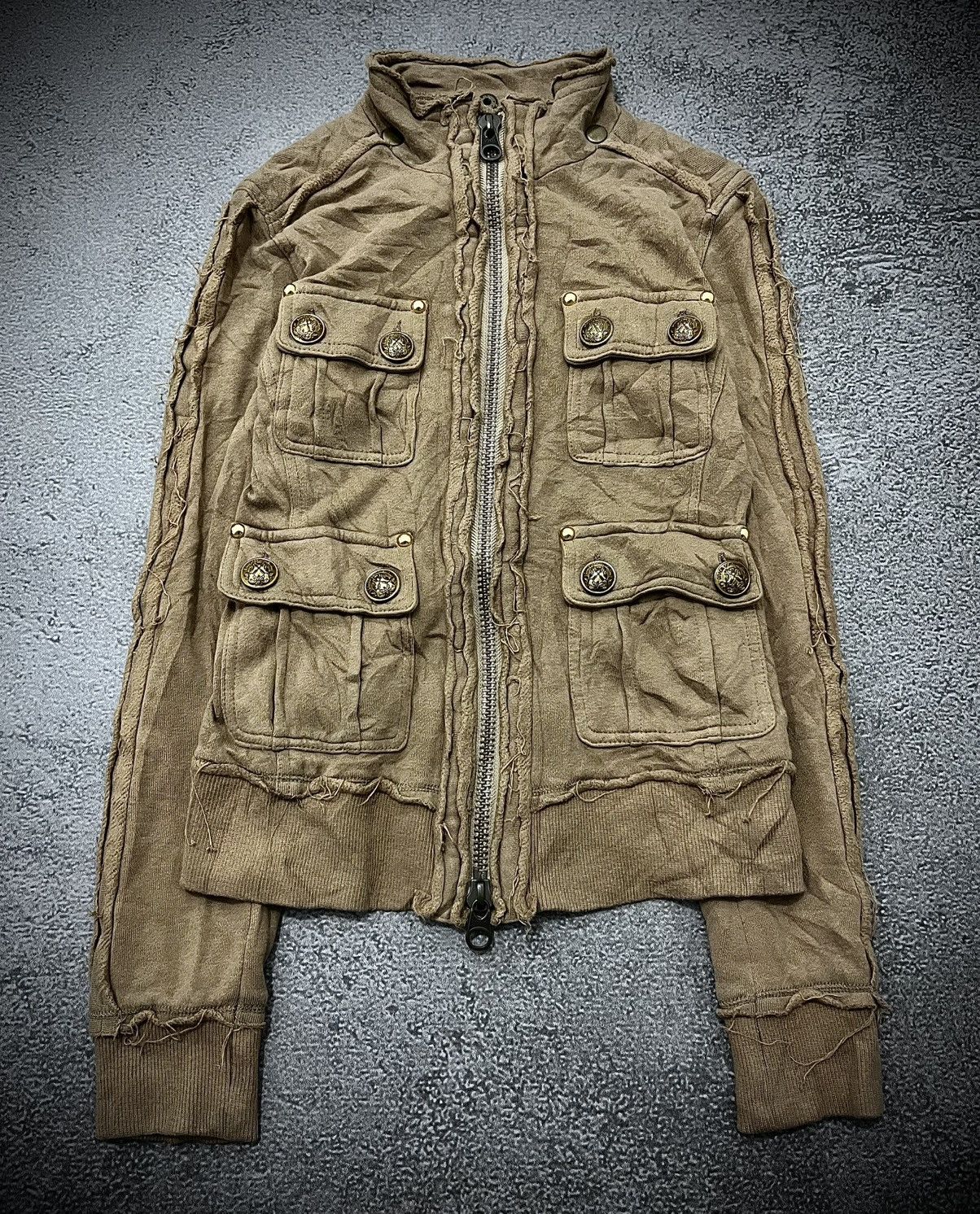 Japanese Brand Japanese Grace Continental Multi Pocket Distressed Jacket Size US M / EU 48-50 / 2 - 1 Thumbnail