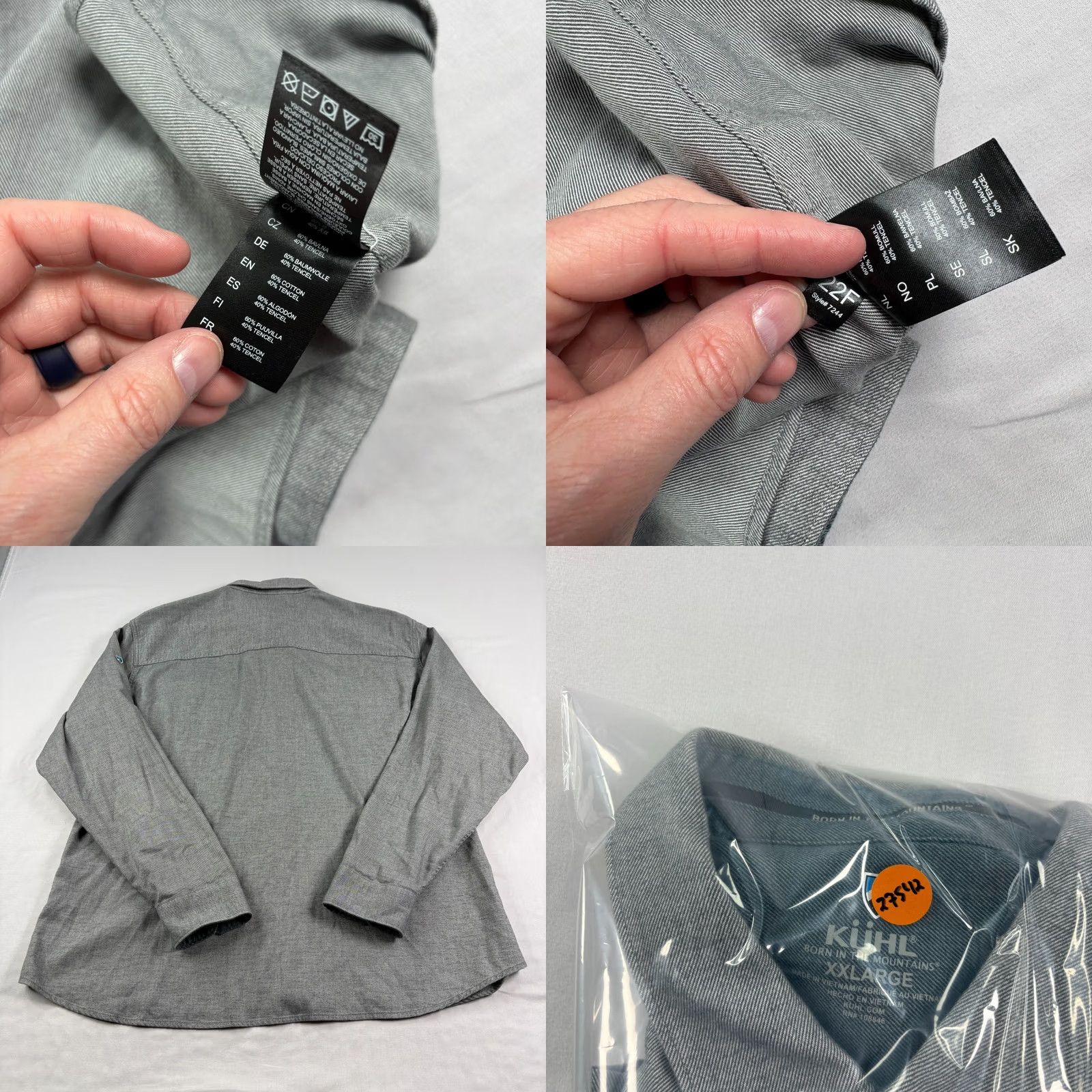 Vintage Kuhl Descendr Flannel Shirt Mens 2XL Gray Button Up Outdoor Hiking Trail Casual Shirt Mens 2XL Gray FLANNEL Button-Up Pockets Outdoor Size US XXL / EU 58 / 5 - 8 Thumbnail
