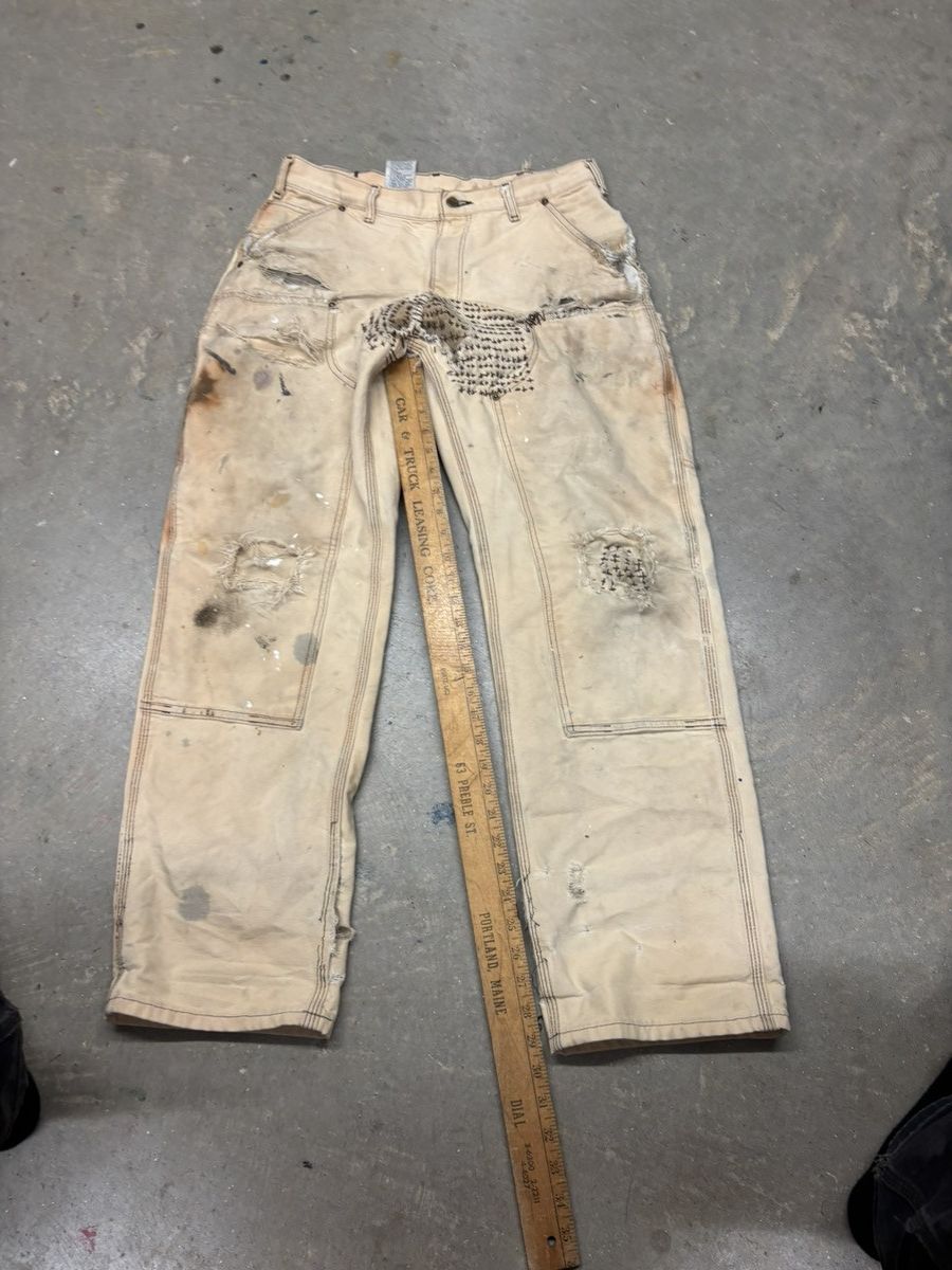 Carhartt Trashed tan Carhartt double knee pants Size US 32 / EU 48 - 3 Thumbnail
