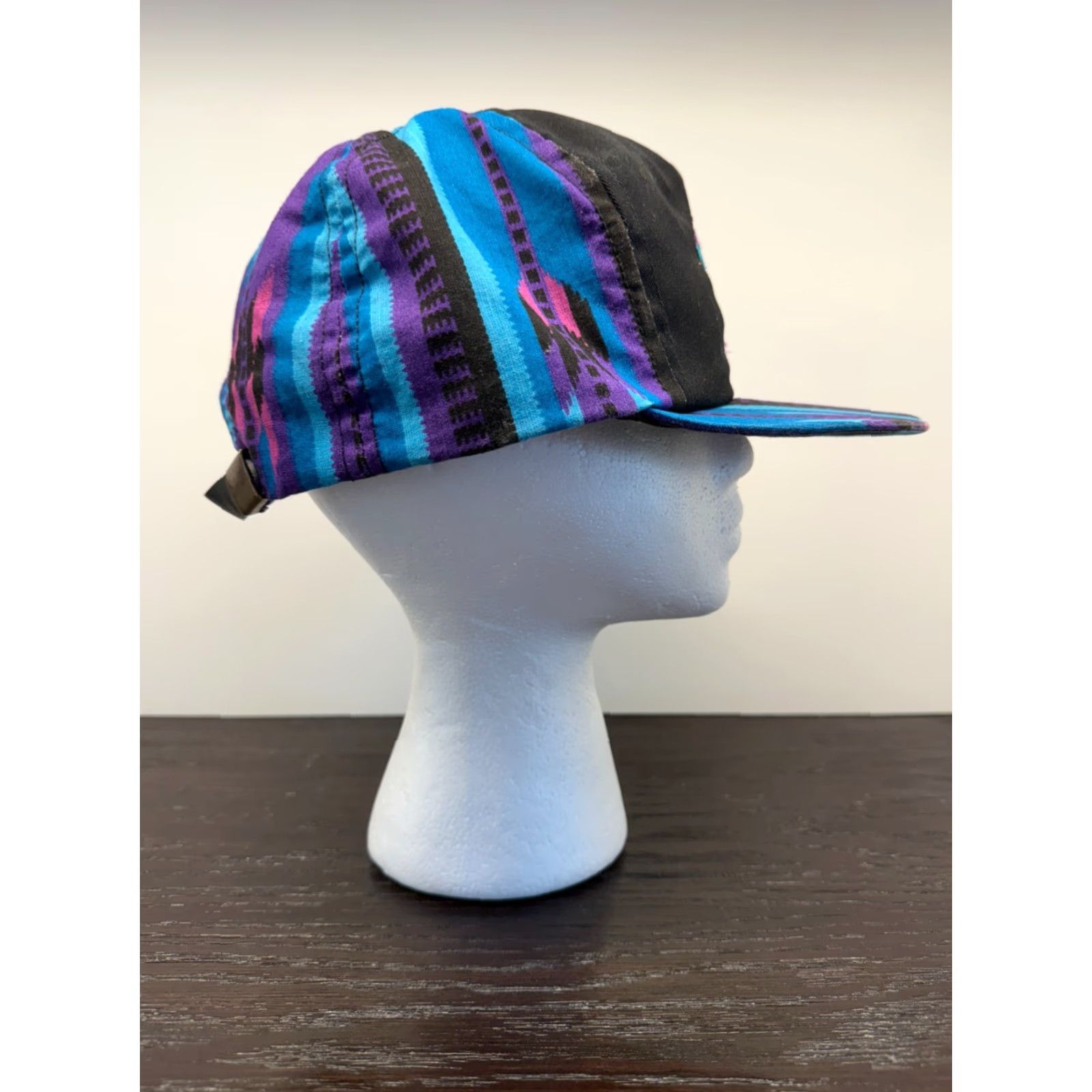 Vintage VINTAGE Impressions Men's Blue Aztec Athletic Hat Cap One Size Adjustable Strapback USA Size ONE SIZE - 3 Thumbnail