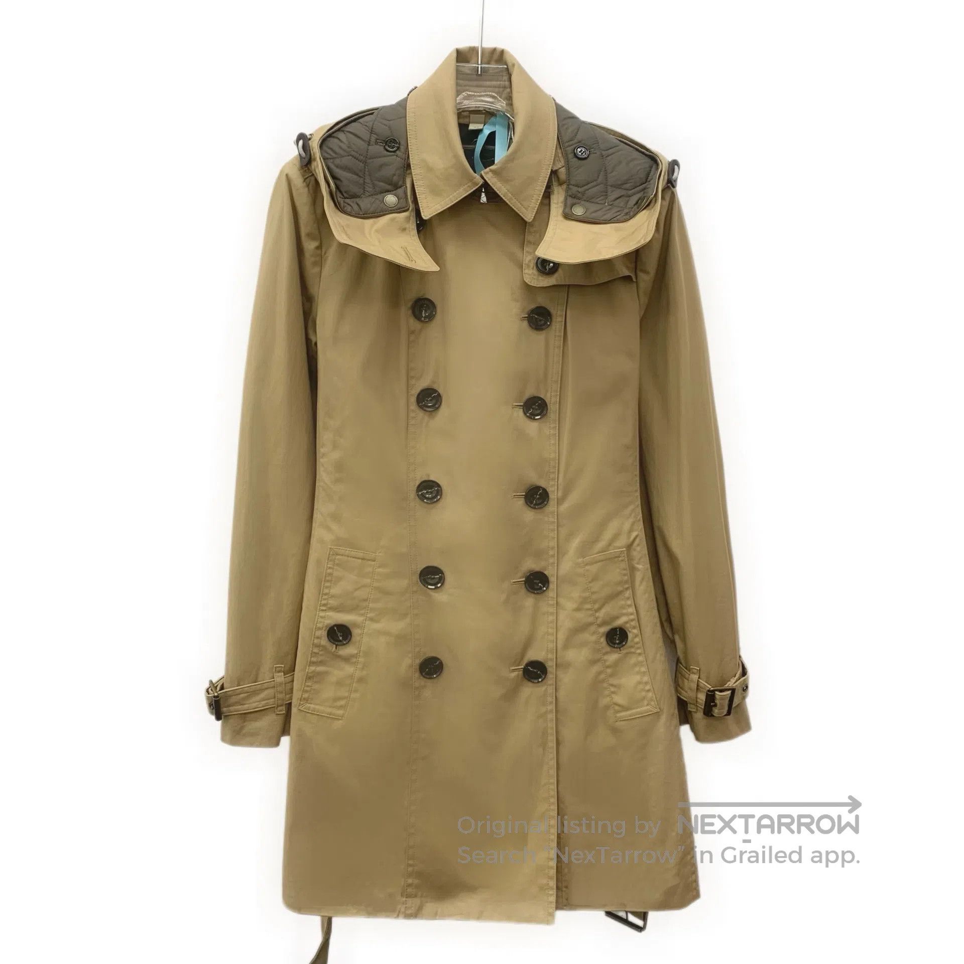 Burberry Burberry Brown Cotton Reversible Collar Hooded Double Brea Size S / US 4 / IT 40 - 1 Thumbnail