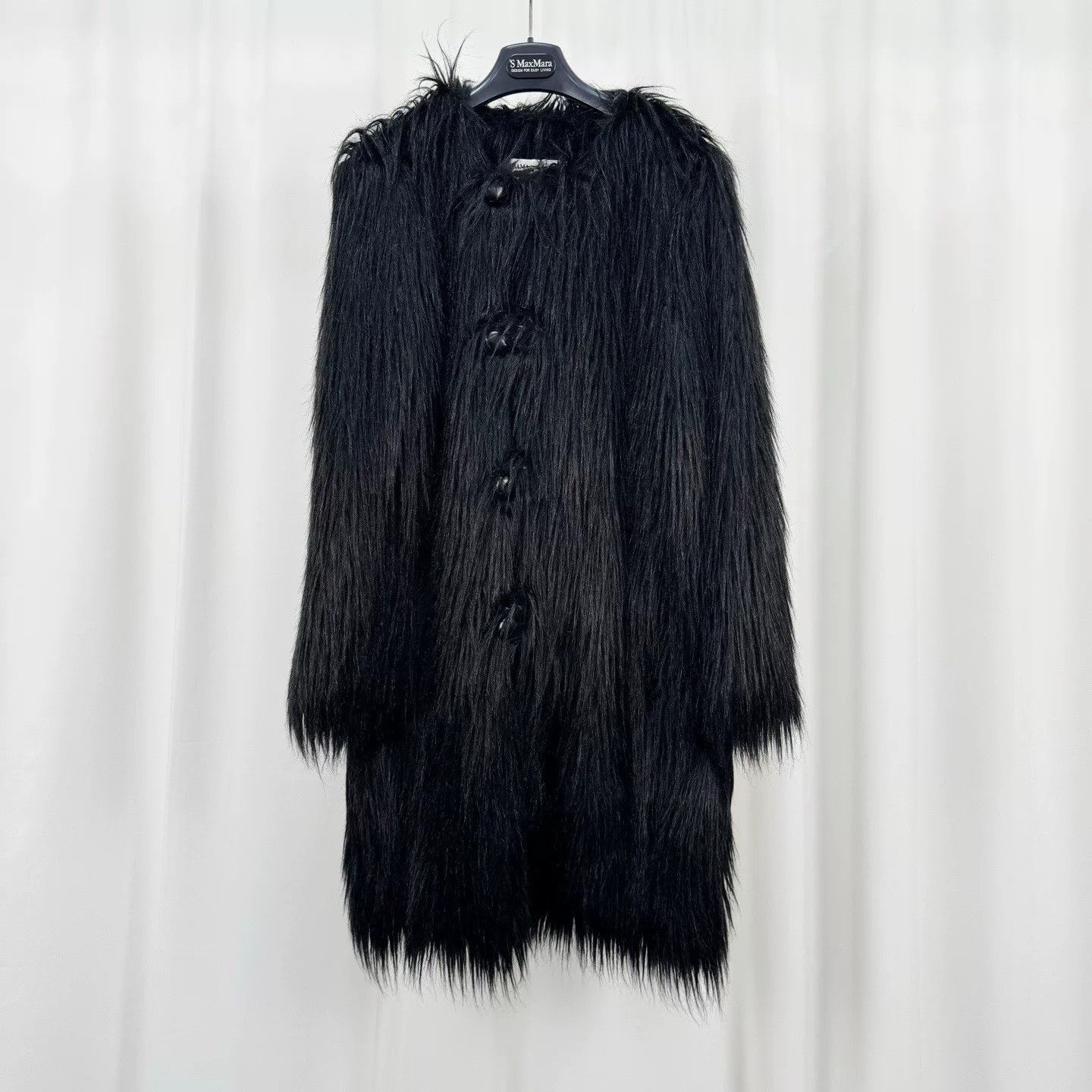 AYA MUSE Alabama Muse Black Fur Coat Size M / US 6-8 / IT 42-44 - 1 Thumbnail