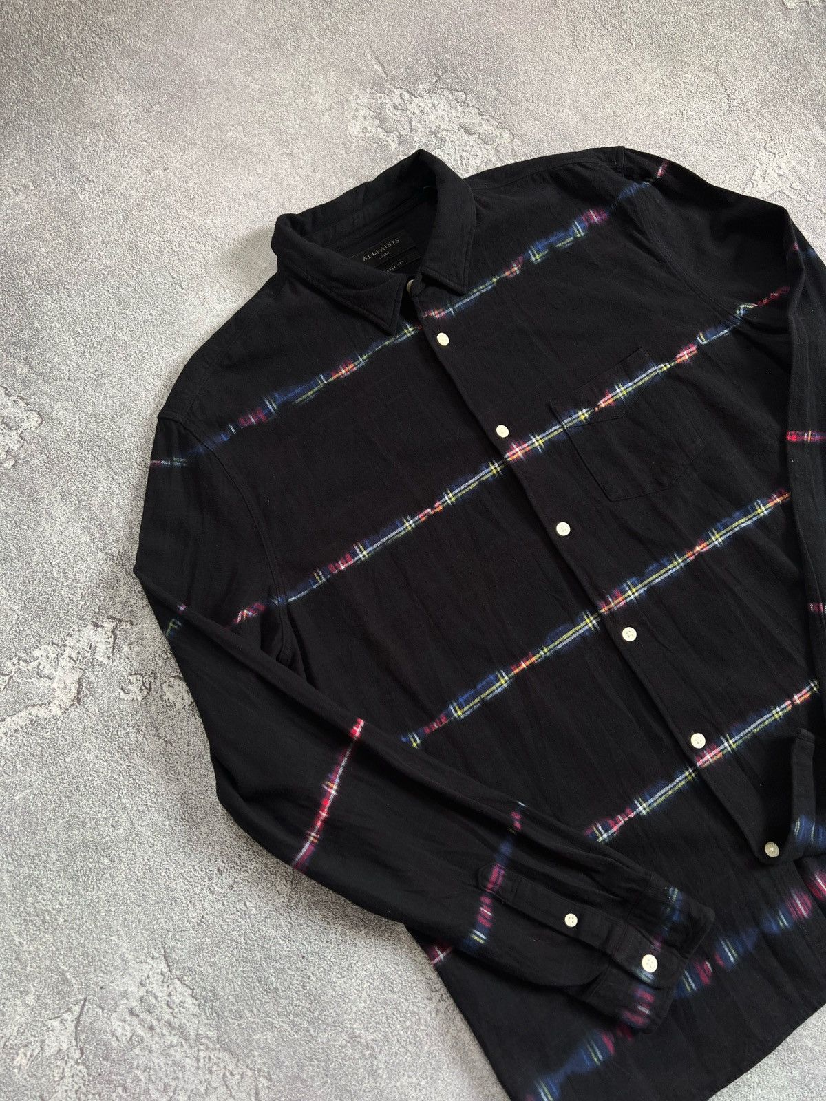 Allsaints Allsaints Stripped Button Up Shirt Check Flannel Long Sleeve Size US L / EU 52-54 / 3 - 2 Thumbnail