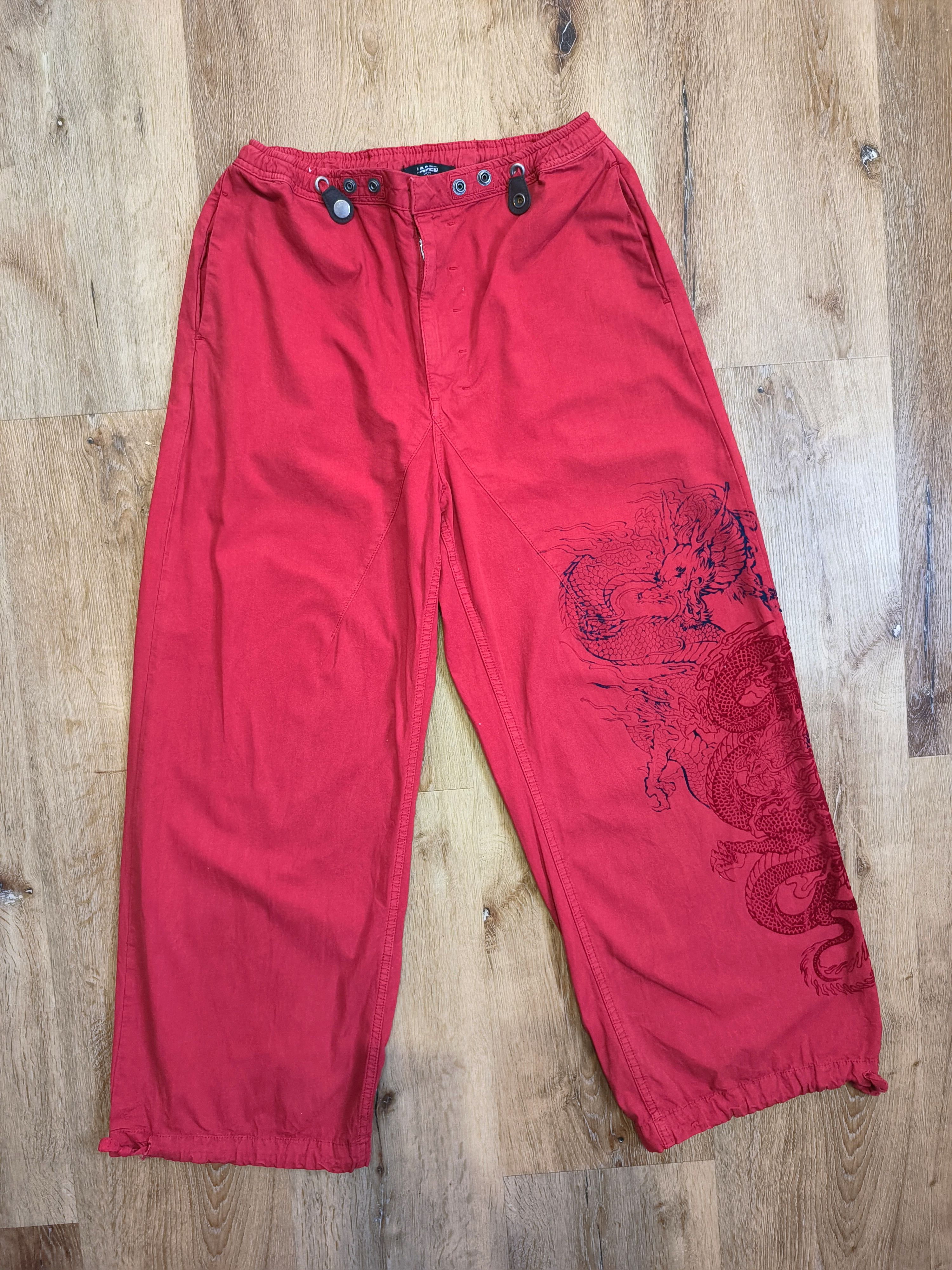 Jaded London Jaded London Baggy Pants Dragon Vintage Size US 34 / EU 50 - 1 Thumbnail