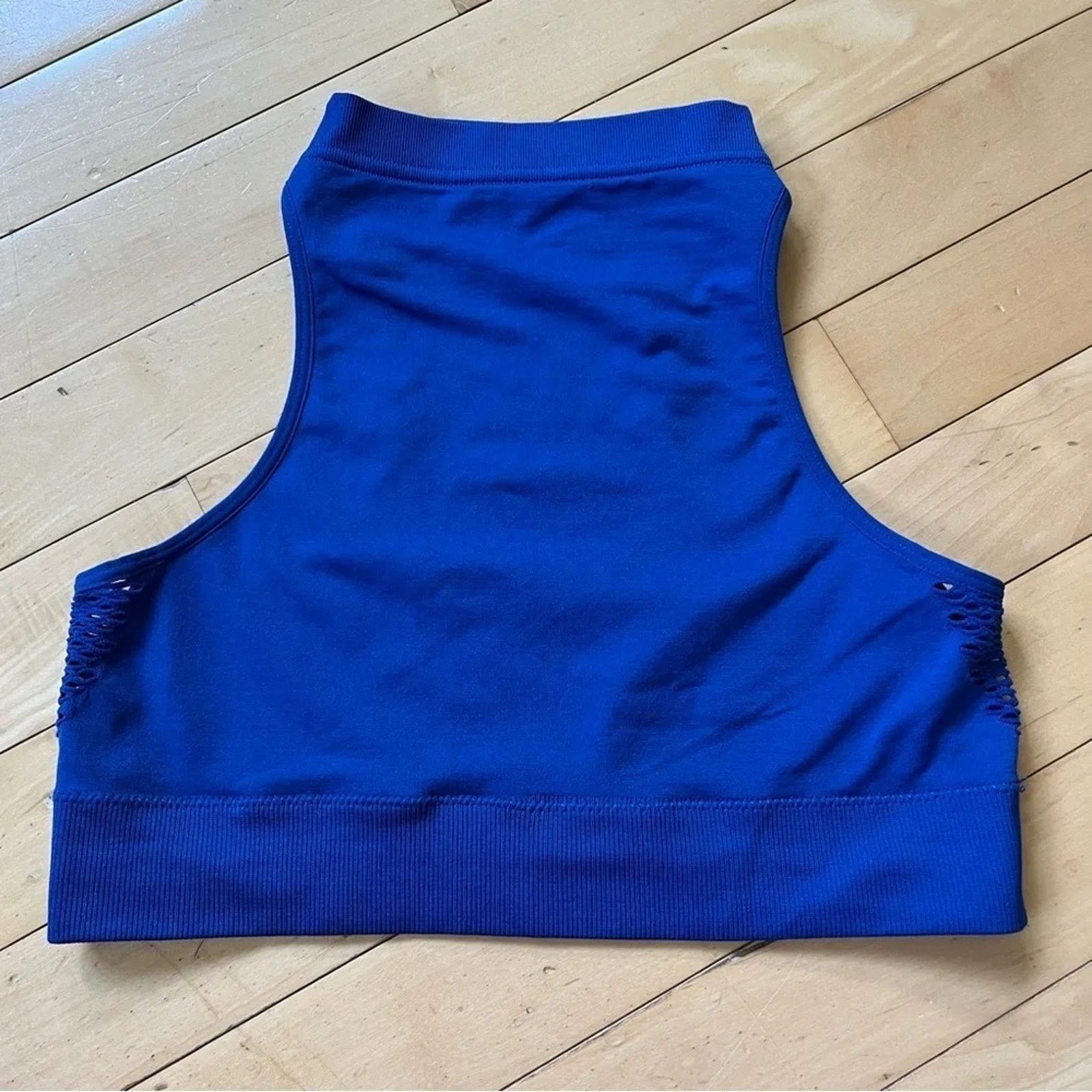 Other Aerie Sz M Blue Mesh Comfort Unpadded Racerback Bralette Size ONE SIZE - 1 Thumbnail