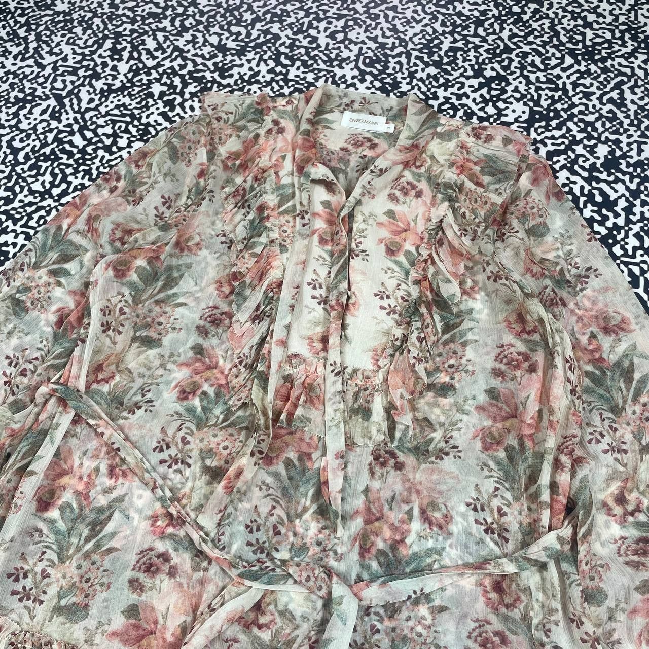 Zimmermann ZIMMERMANN Silk Frolal Maxi Dress Luxury Y2K Style Size L / US 10 / IT 46 - 5 Thumbnail