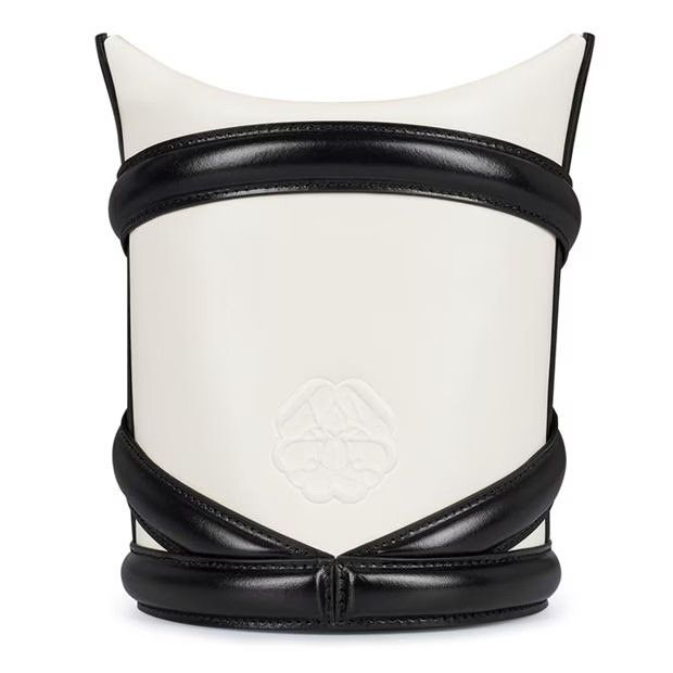 Alexander McQueen o1g2r1mq0824 Size: OS / Curve Small Bag in Ivory & Black Size ONE SIZE - 2 Thumbnail