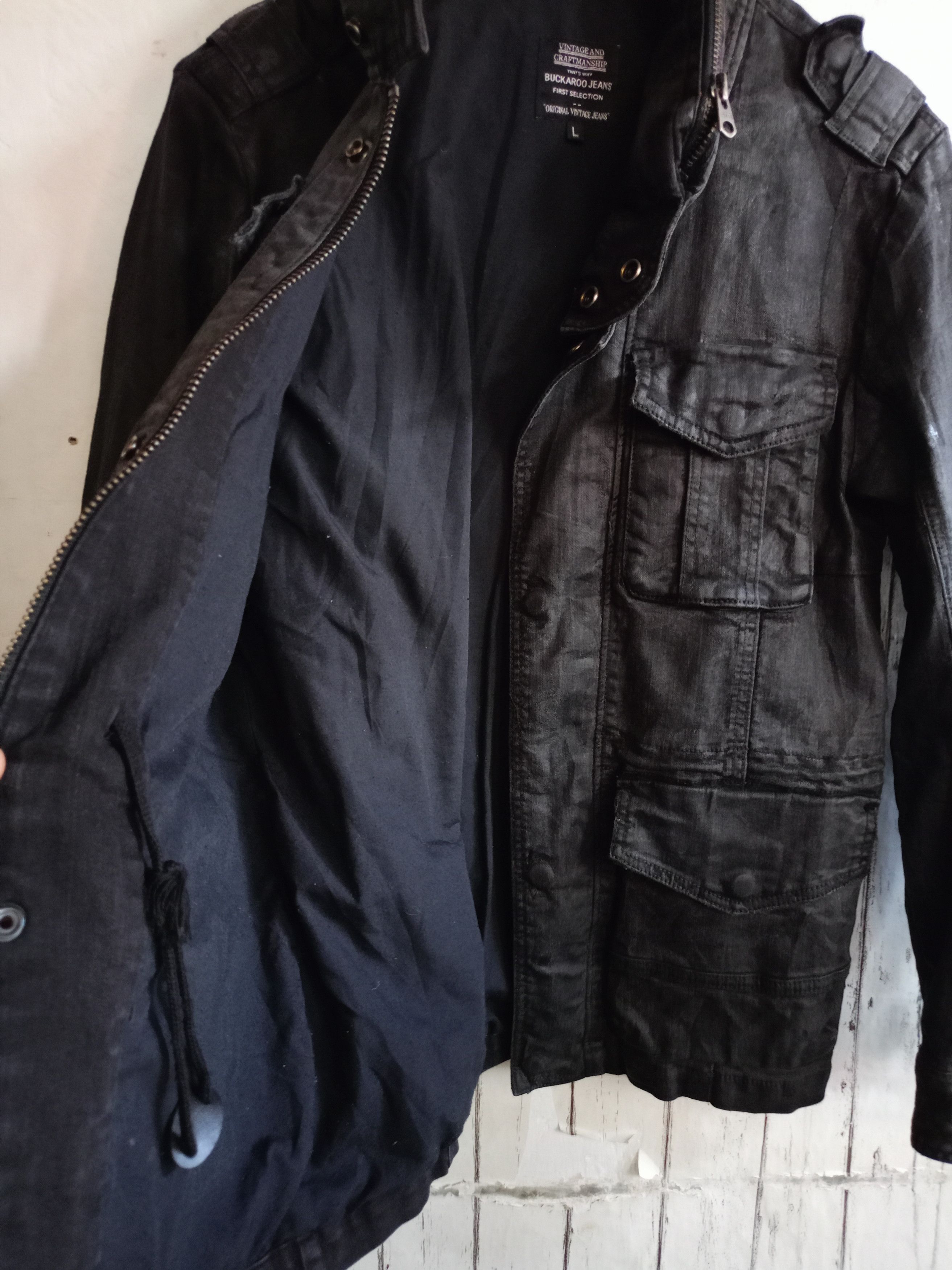 Japanese Brand Buckaroo jeans Waxed Jacket Size US L / EU 52-54 / 3 - 5 Thumbnail