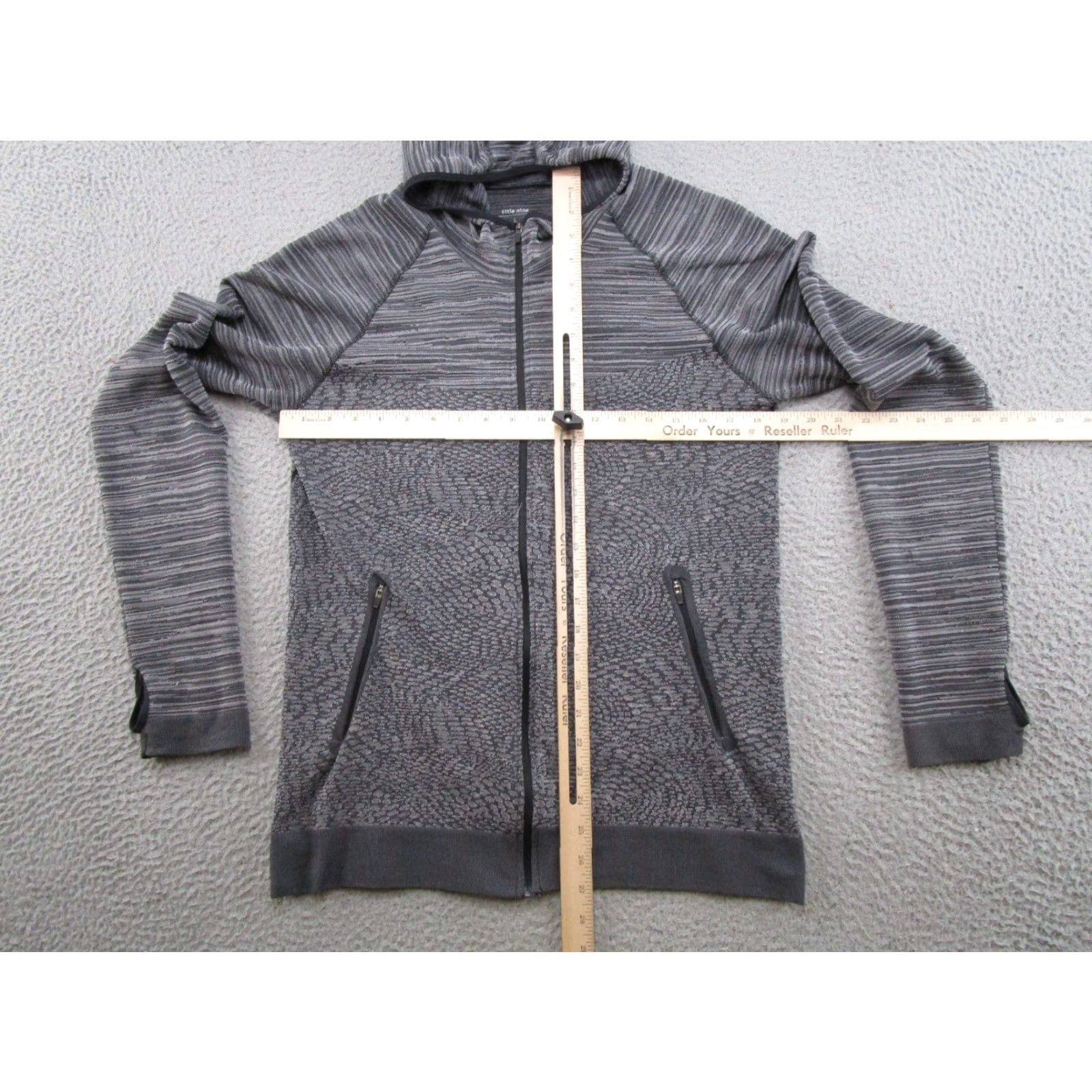 Vintage Title Nine Hoodie Womens L Gray Full Zip Pockets Knit Outdoor Casual Light Size L / US 10 / IT 46 - 3 Thumbnail