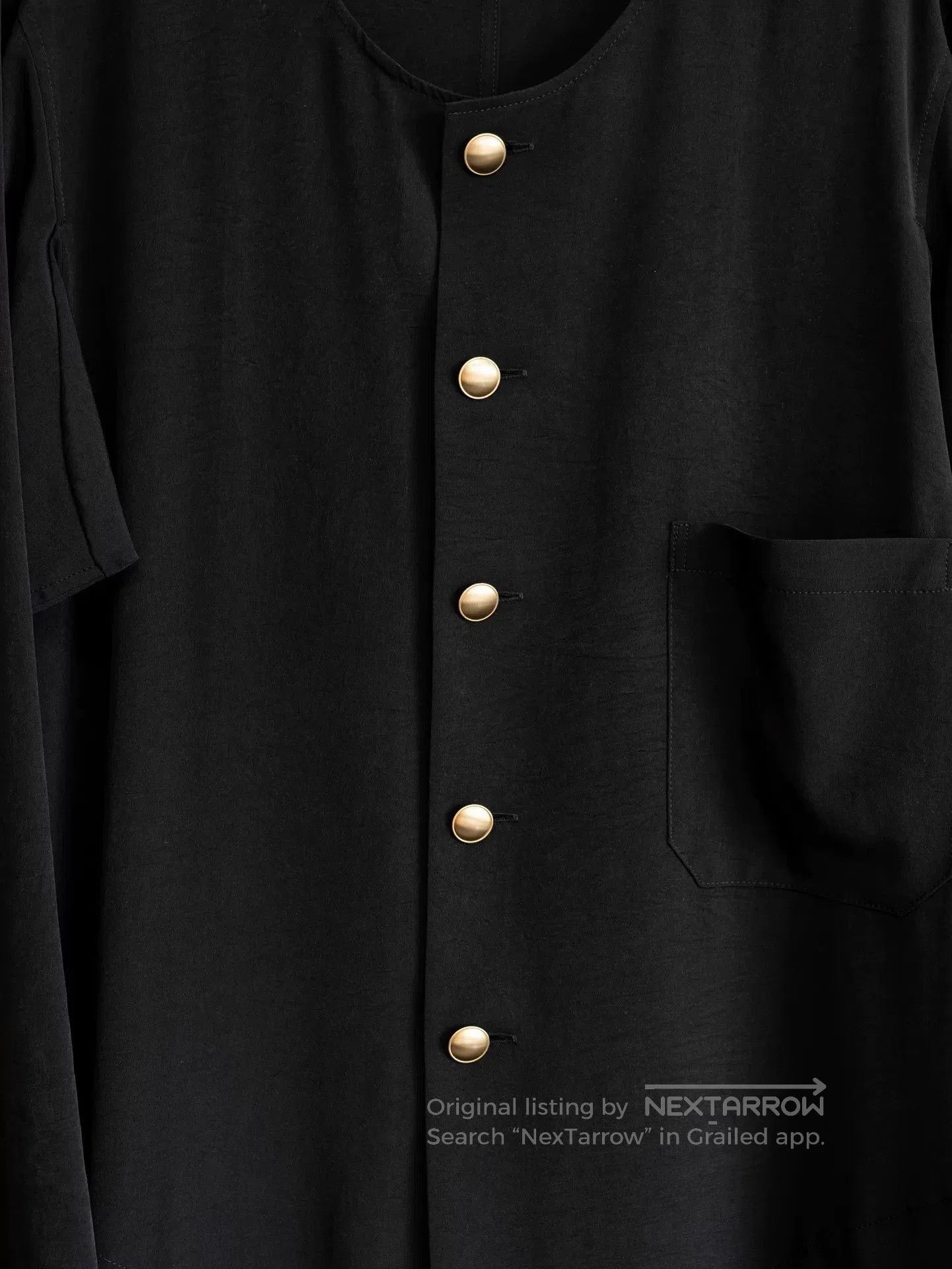 Yohji Yamamoto yohji yamamoto collarless black long robe. Size S / US 4 / IT 40 - 4 Thumbnail