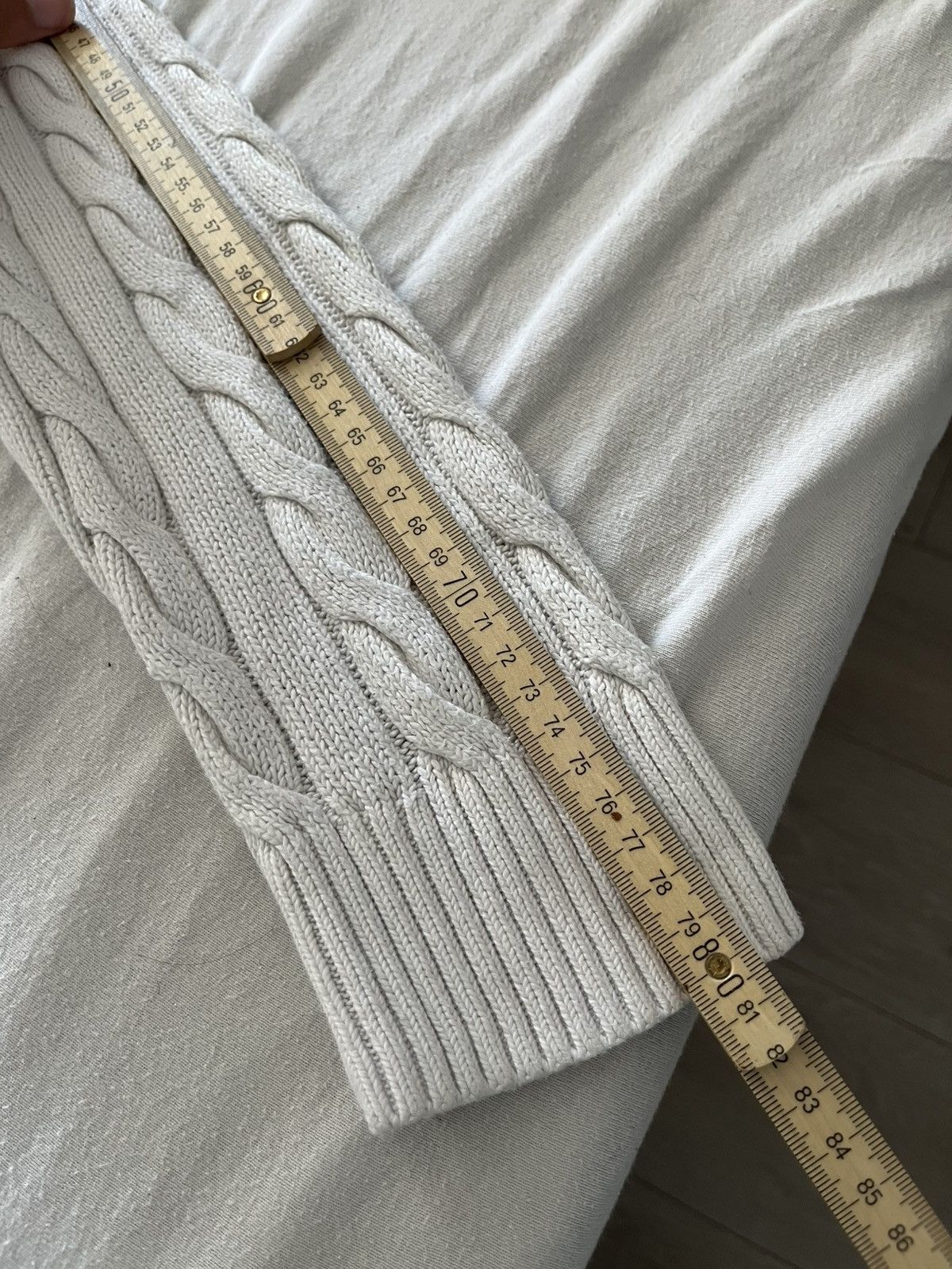 Ralph Lauren Klassischer weißer Cable Knit Sweater– Größe L – Top Zustand Size US L / EU 52-54 / 3 - 9 Thumbnail