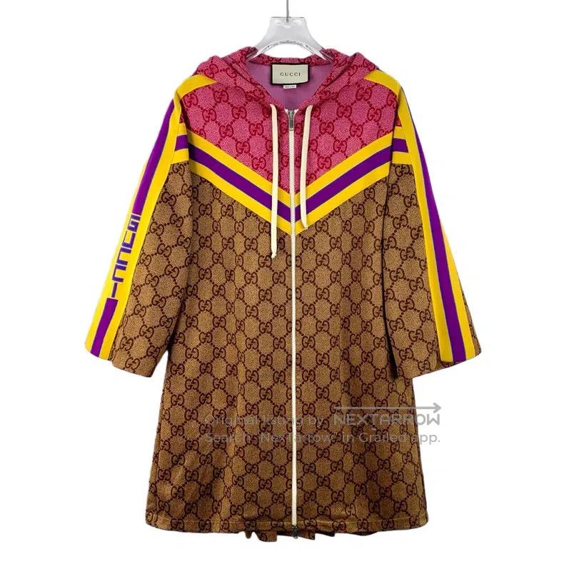 Gucci Gucci Colour block striped logo jacquard full print hooded Size S / US 4 / IT 40 - 1 Thumbnail