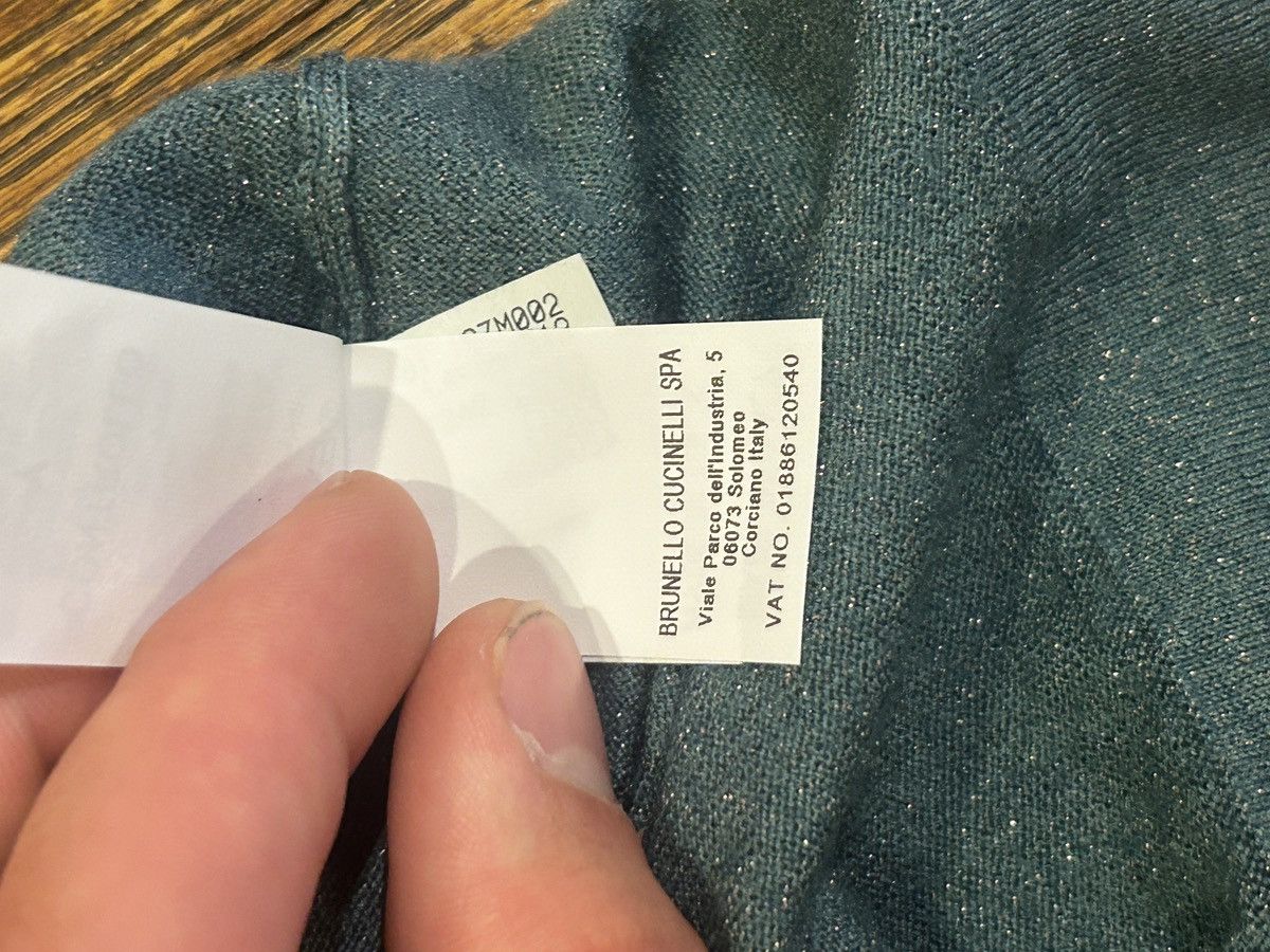 Brunello Cucinelli Brunello Cucinelli Sparkling Cashmere and Silk Top Size M / US 6-8 / IT 42-44 - 10 Thumbnail