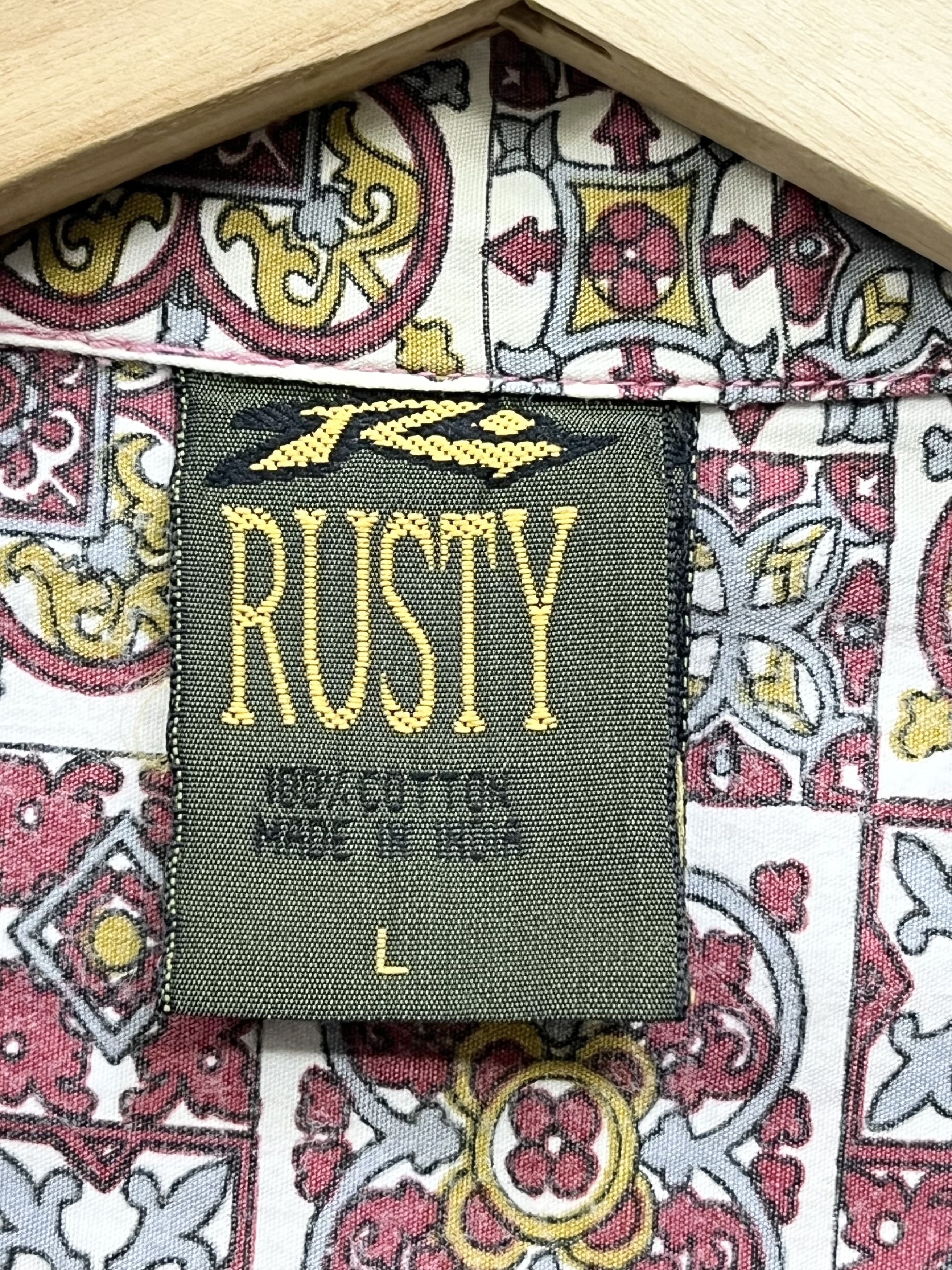 Rusty Vintage Rusty Geometric Block Print Camp Hawaii Shirt Size US L / EU 52-54 / 3 - 6 Thumbnail