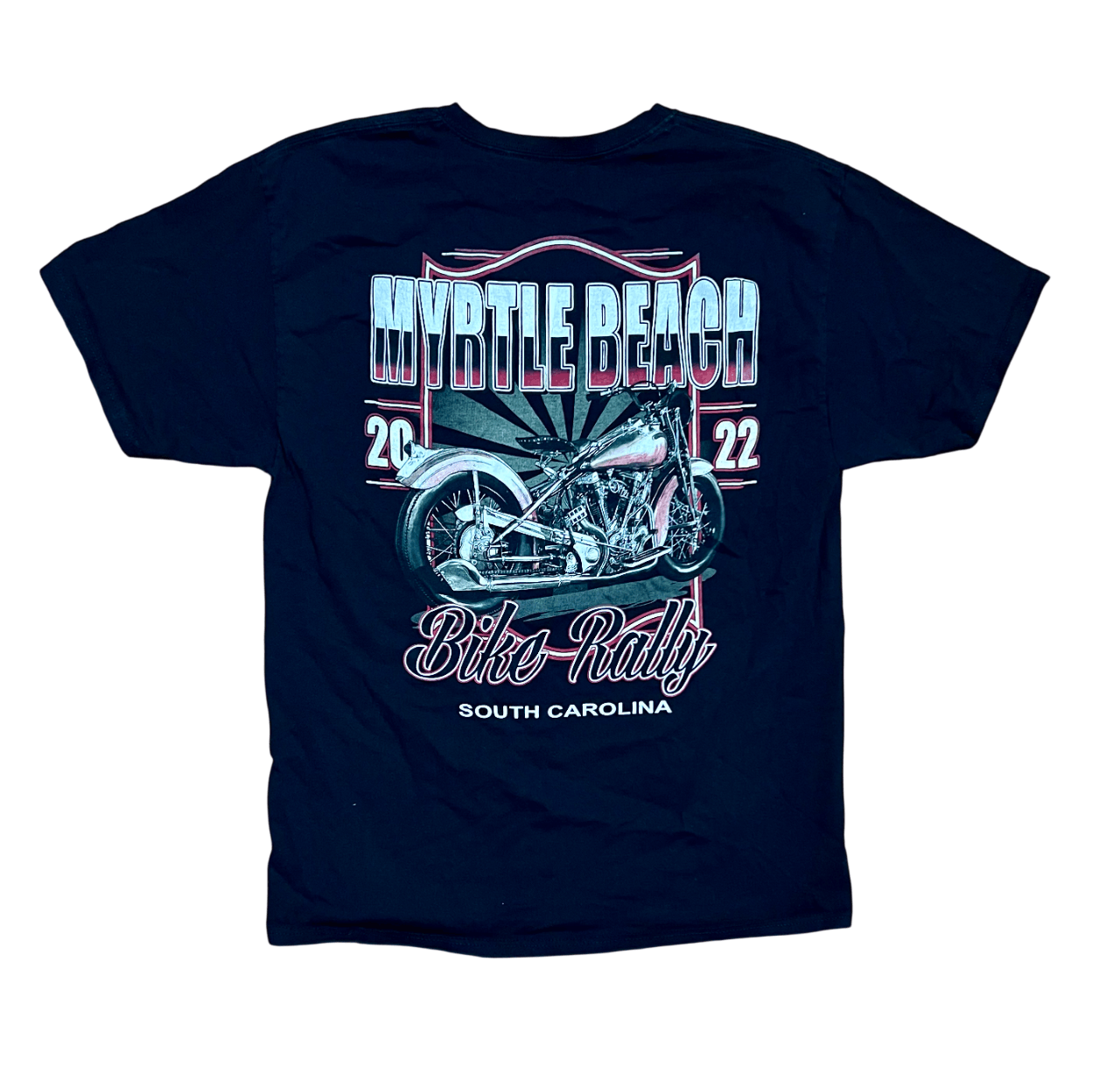 Champion Mrytle Beach Bike Rally Champion Black 2022 Graphic T-Shirt Size US L / EU 52-54 / 3 - 1 Thumbnail