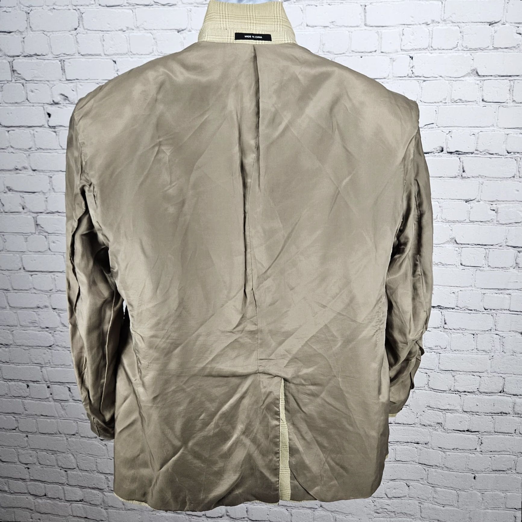 Ralph Lauren Lauren Ralph Lauren Sport Coat Blazer Notch 2 Button Single-Breasted Silk Beige 43R Men Size 46R - 7 Thumbnail