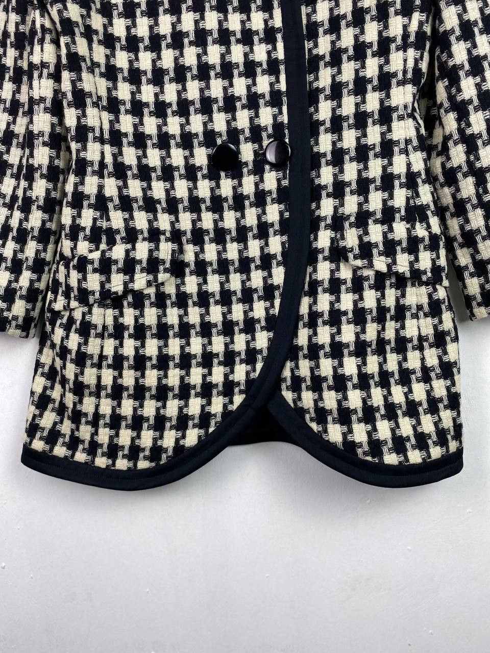 Designer italian designer wool checkered jacket nice design Size M / US 6-8 / IT 42-44 - 3 Thumbnail