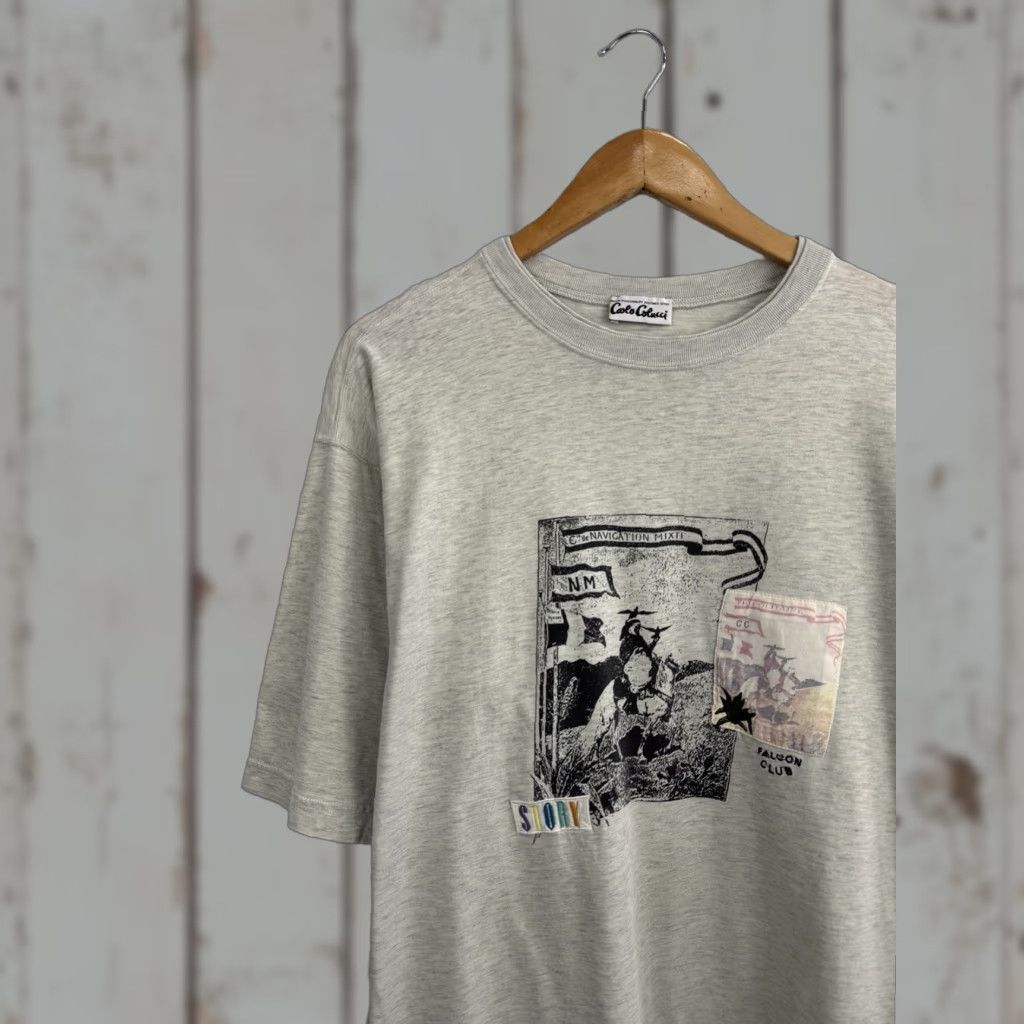 Carlo Colucci VINTAGE Carlo Colucci Tripolitaine Retro Picture T-Shirt XL Men Gray 90s Size US XL / EU 56 / 4 - 1 Thumbnail