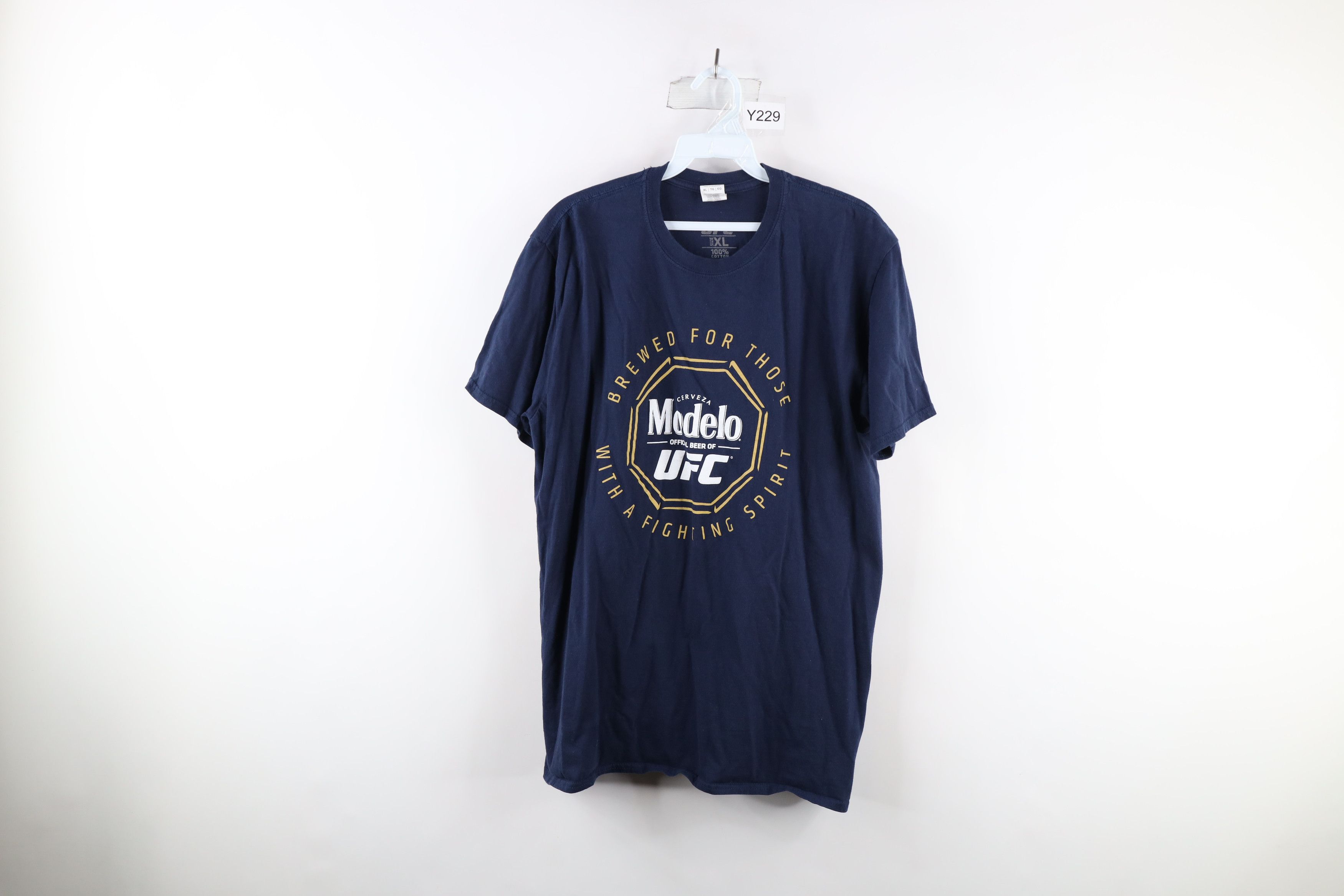 Vintage UFC Modelo Beer MMA Fighting Short Sleeve T-Shirt Navy Blue Size US XL / EU 56 / 4 - 1 Thumbnail