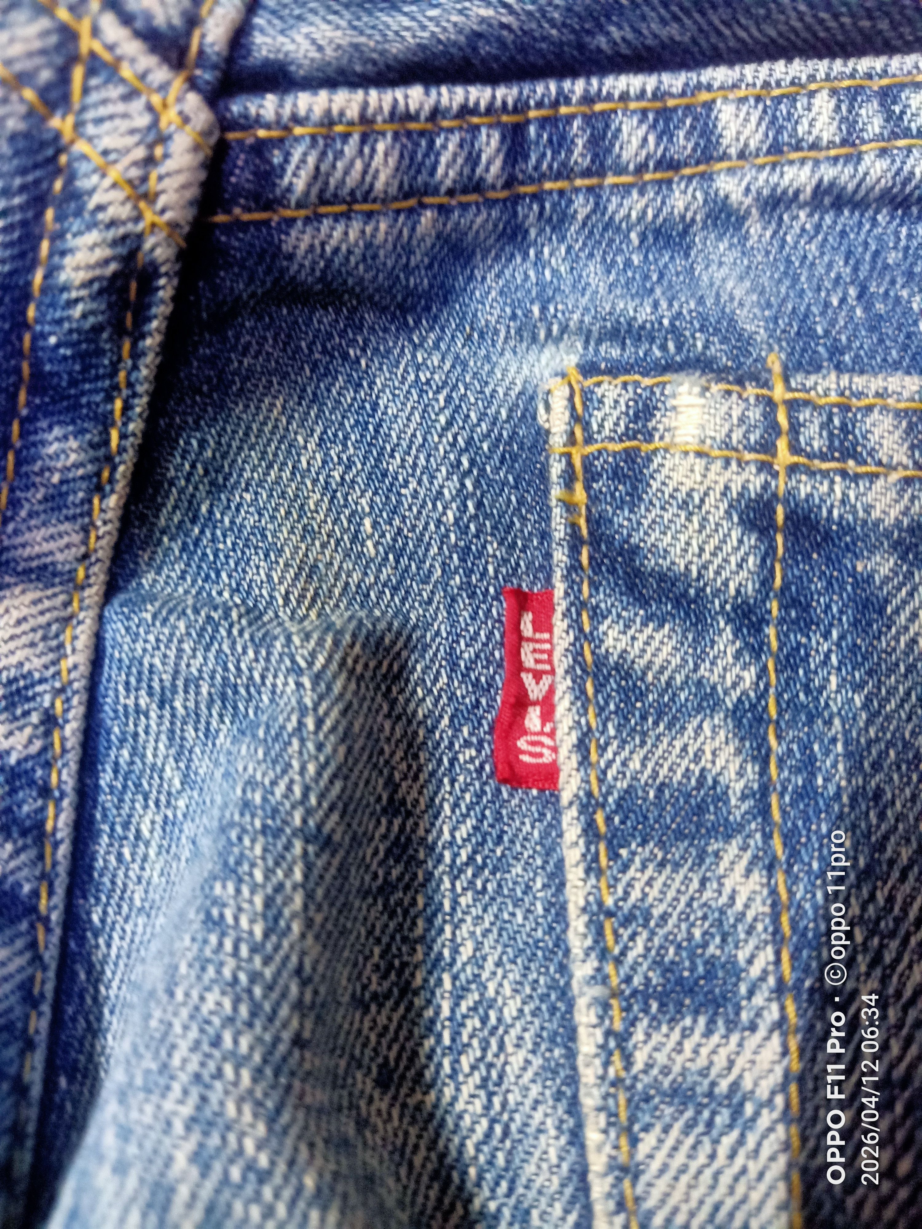 Levi's Vintage Clothing 💥 Vintage Big E 702 Redselved Distressdenim Denim 💥 Size US 30 / EU 46 - 11 Thumbnail