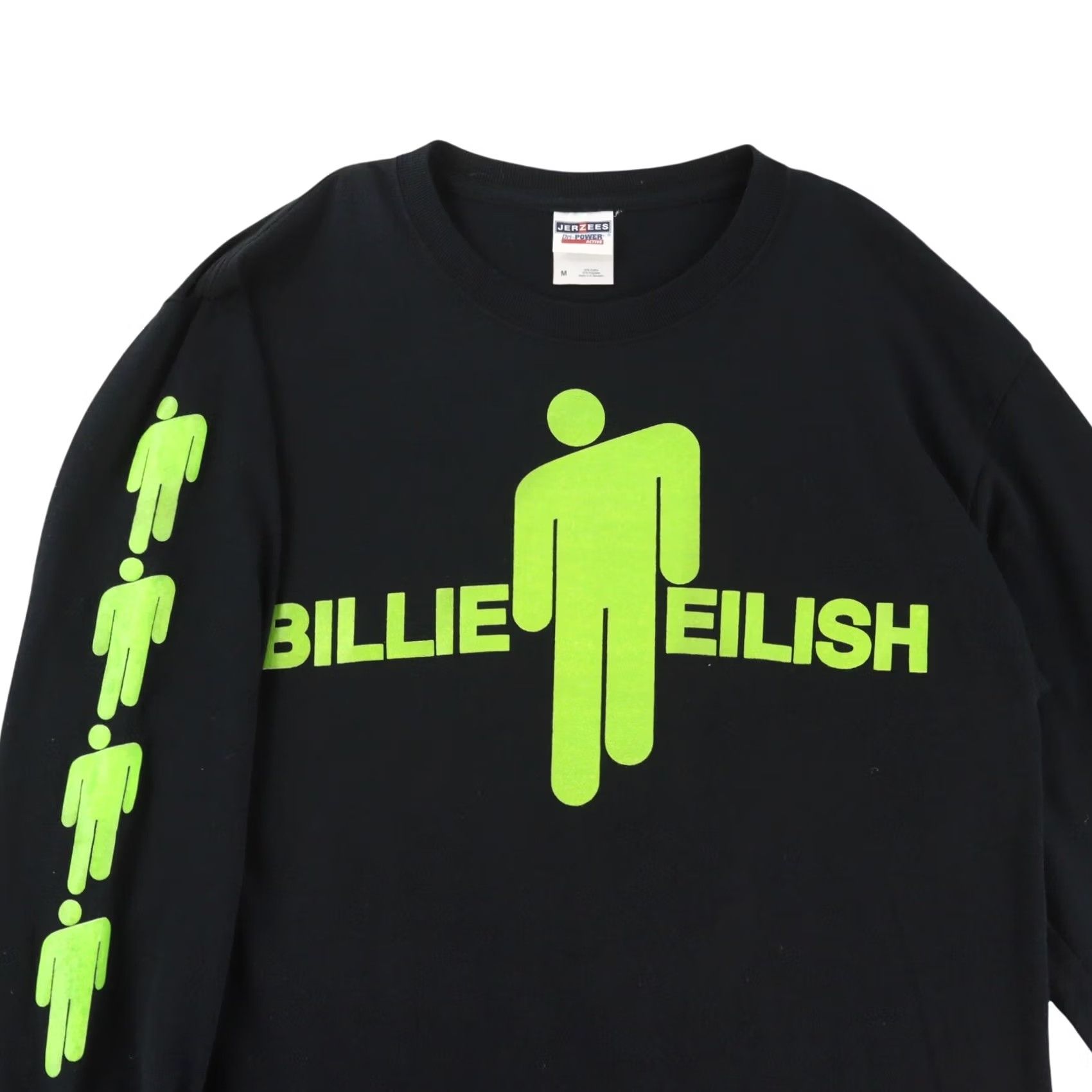 Jerzees Billie Eilish Long Sleeve Size Medium Black RARE Unisex Double Sided Print Size US M / EU 48-50 / 2 - 6 Thumbnail