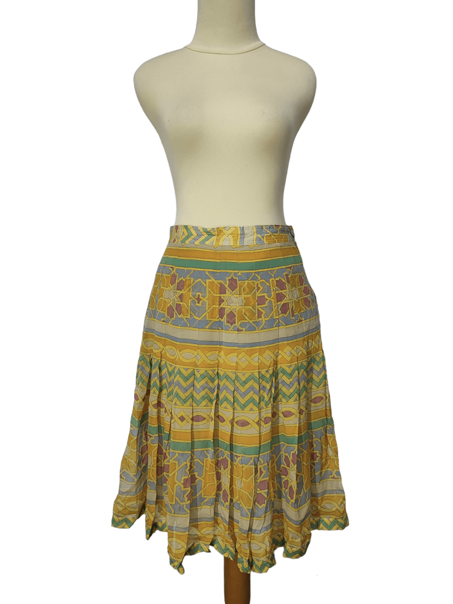 Valentino Printed Linen Skirt | Grailed
