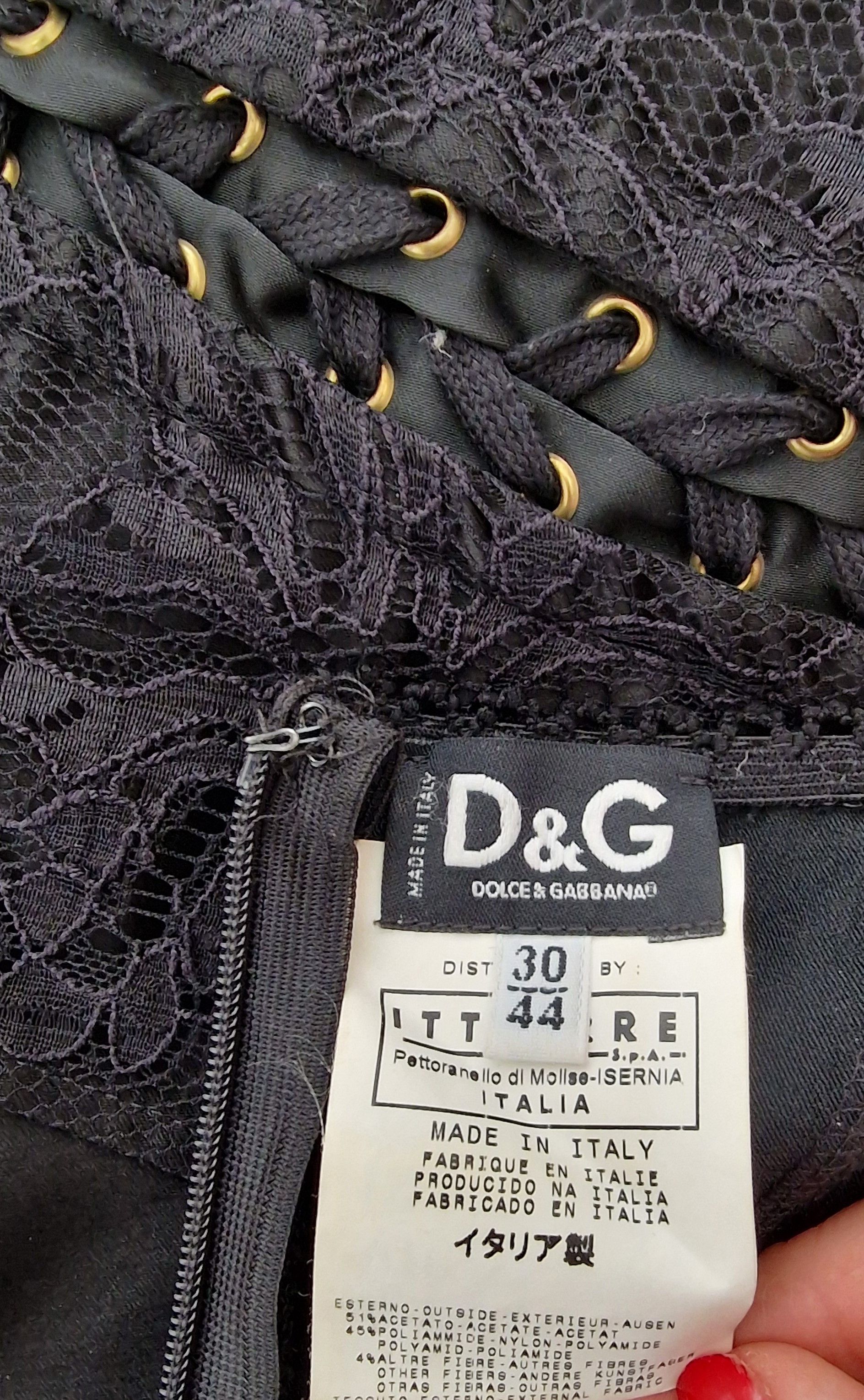 Dolce & Gabbana D&G Dolce and Gabbana Lace Up Bustier Large Corset Dress Size L / US 10 / IT 46 - 8 Thumbnail