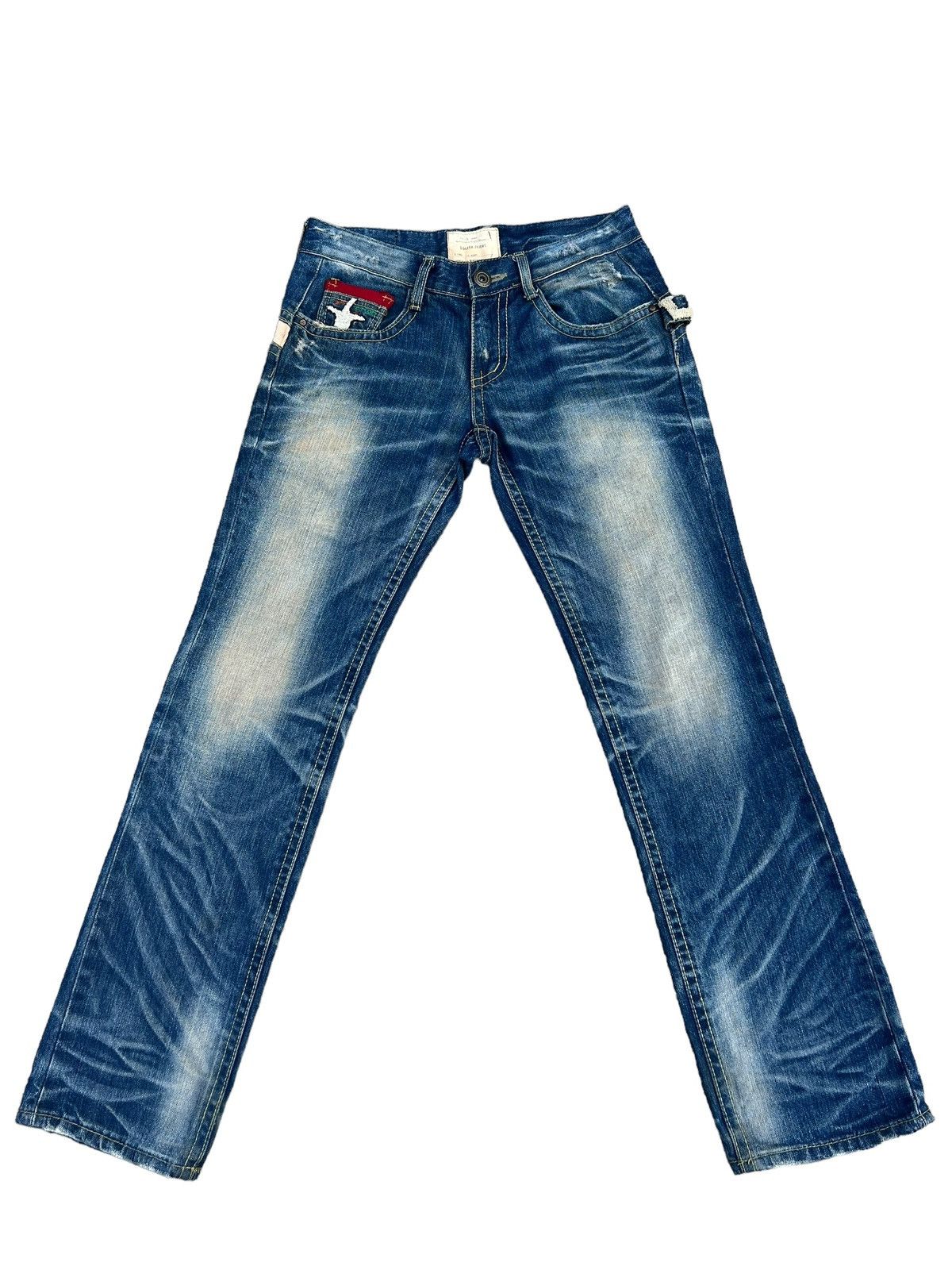 Vintage RARE! Yoshitomo Nara Lolita Vintage Denim Jeans Size US 30 / EU 46 - 2 Thumbnail
