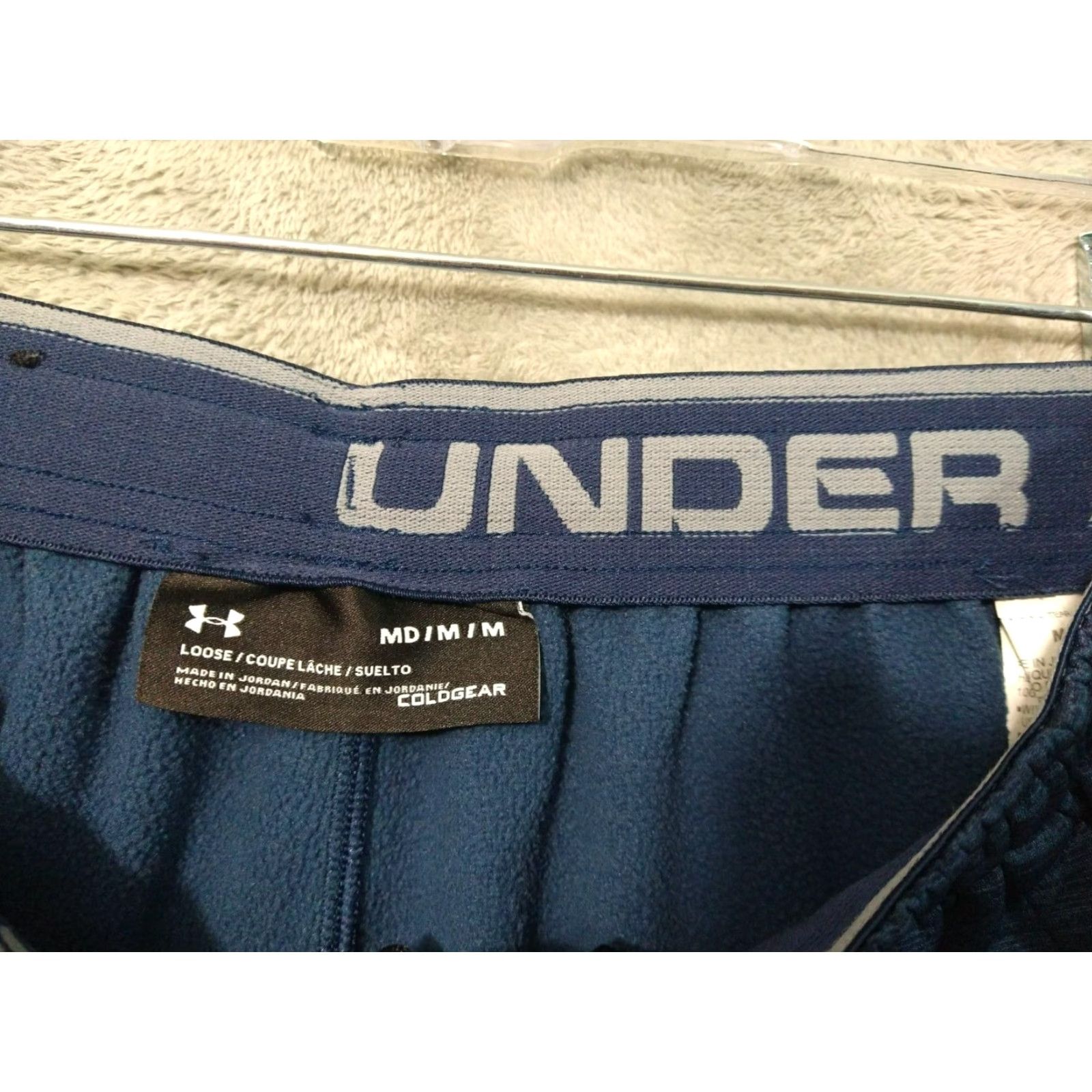 Under Armour Under Armour Pants Men M Blue Heather Loose ColdGear Fleece Jogger Sweat Pants Size US 31 - 7 Thumbnail