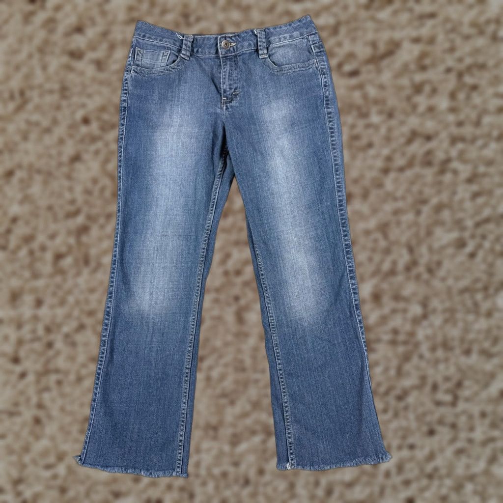 Calvin Klein Calvin Klein Women's Bootcut Jeans Size 12 Blue Denim Mid Rise 30x29 Regular Fit Size 34" / US 12 / IT 48 - 1 Thumbnail