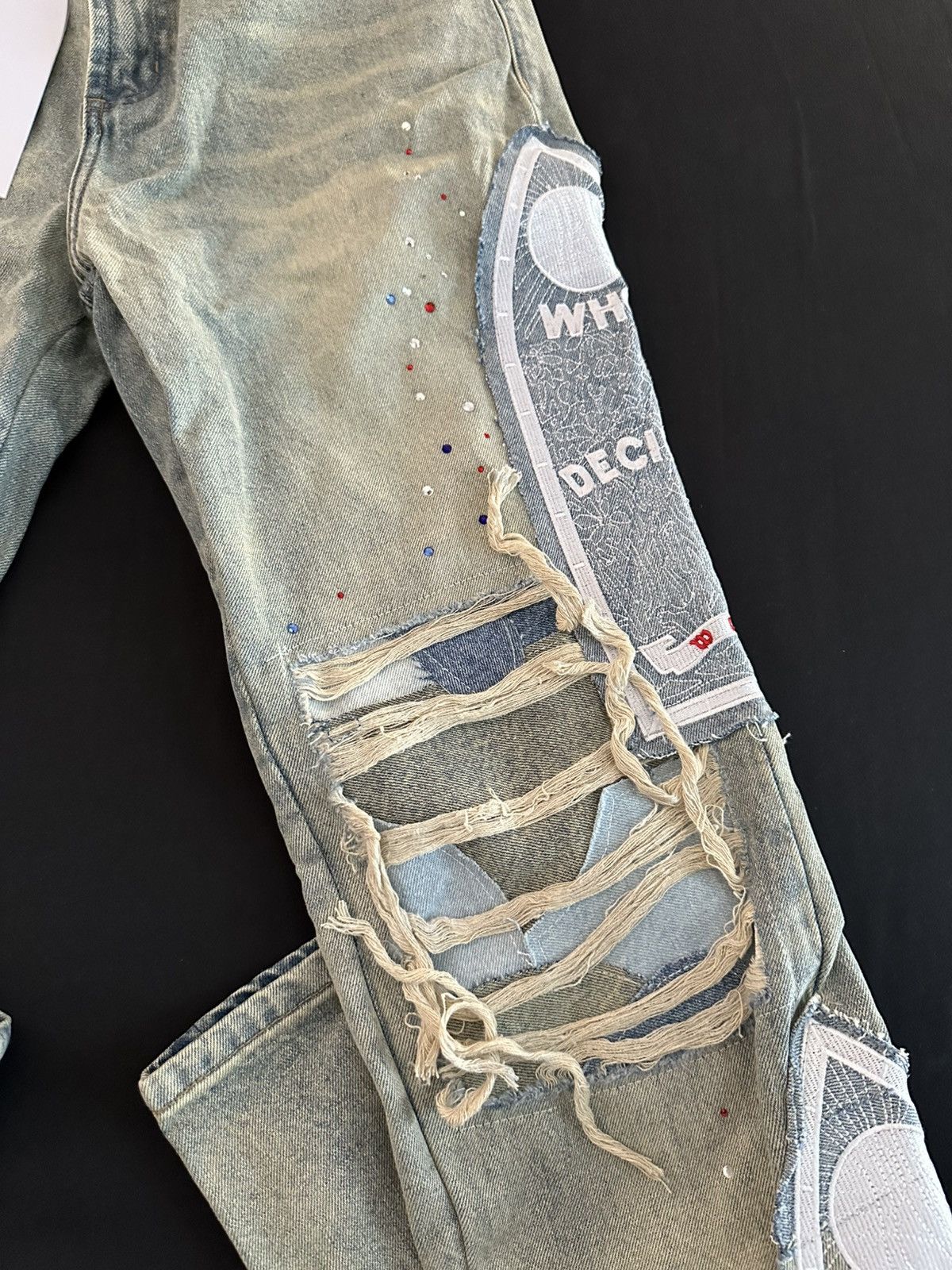 Who Decides War Who Decides War Blown Patchwork Jeans Size US 34 / EU 50 - 3 Thumbnail
