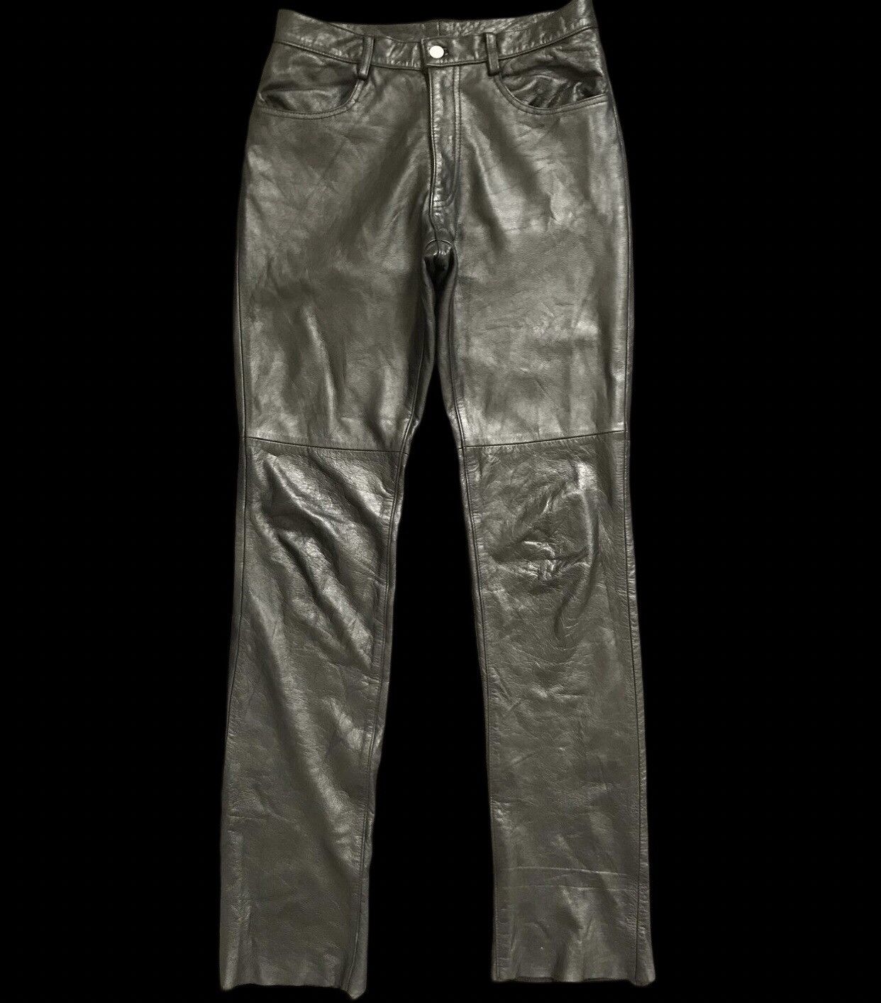 Genuine Leather P36 FOUR BARS By RYUICHIRO SHIMAZAKI Cowhide Leather Pant Size US 29 - 1 Thumbnail