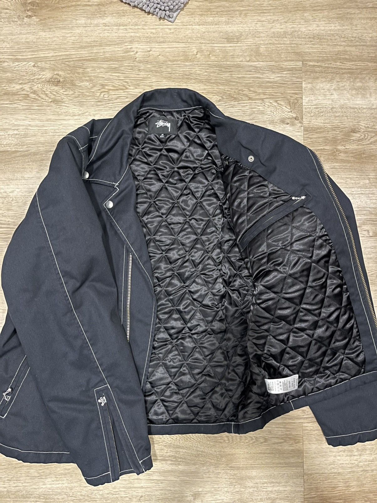 Stussy twill moto jacket stussy Size US M / EU 48-50 / 2 - 8 Thumbnail