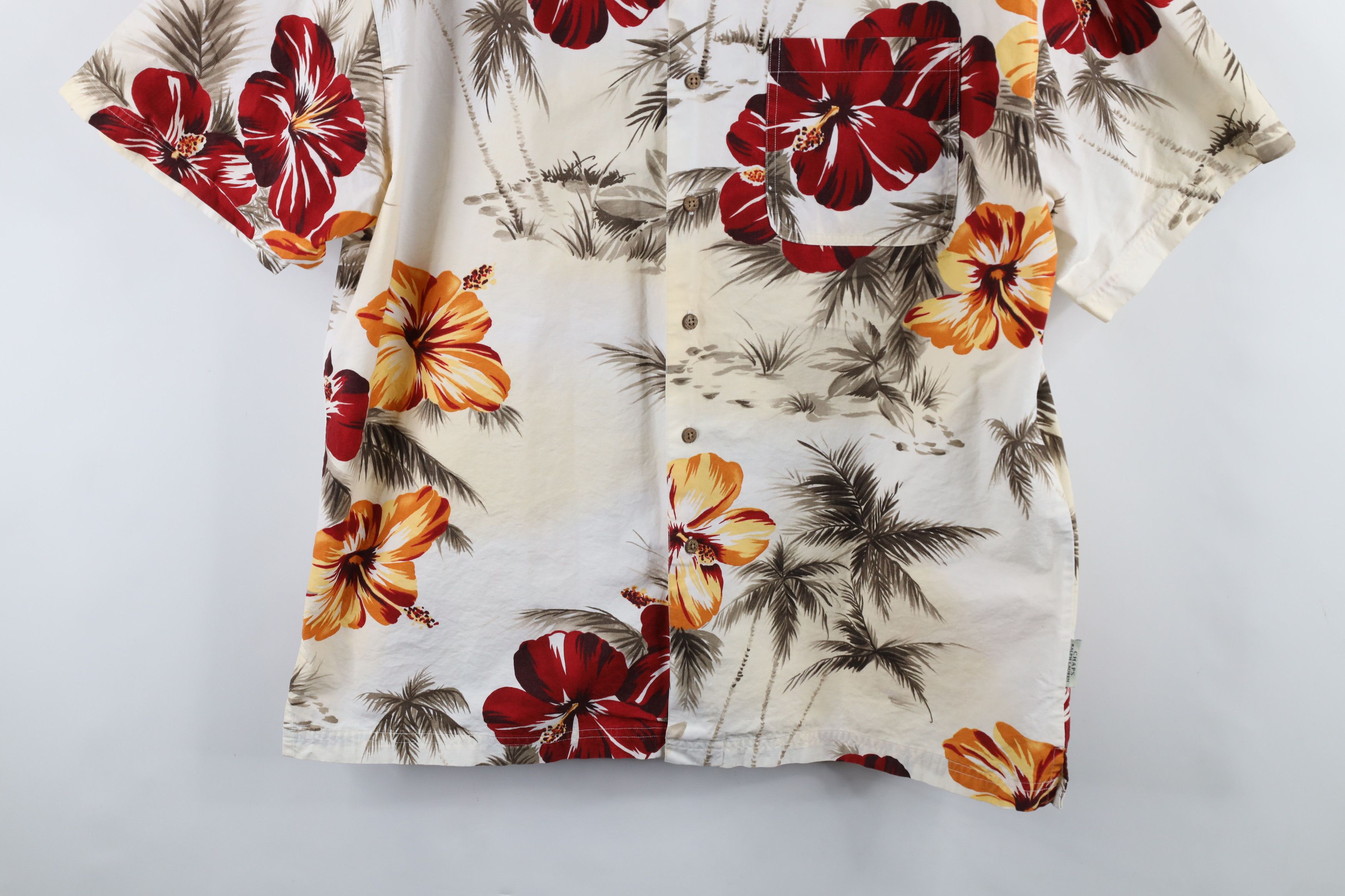 Ralph Lauren × Vintage Vintage 90s Chaps Ralph Lauren Print Hawaiian Button Shirt Size US XXL / EU 58 / 5 - 3 Thumbnail
