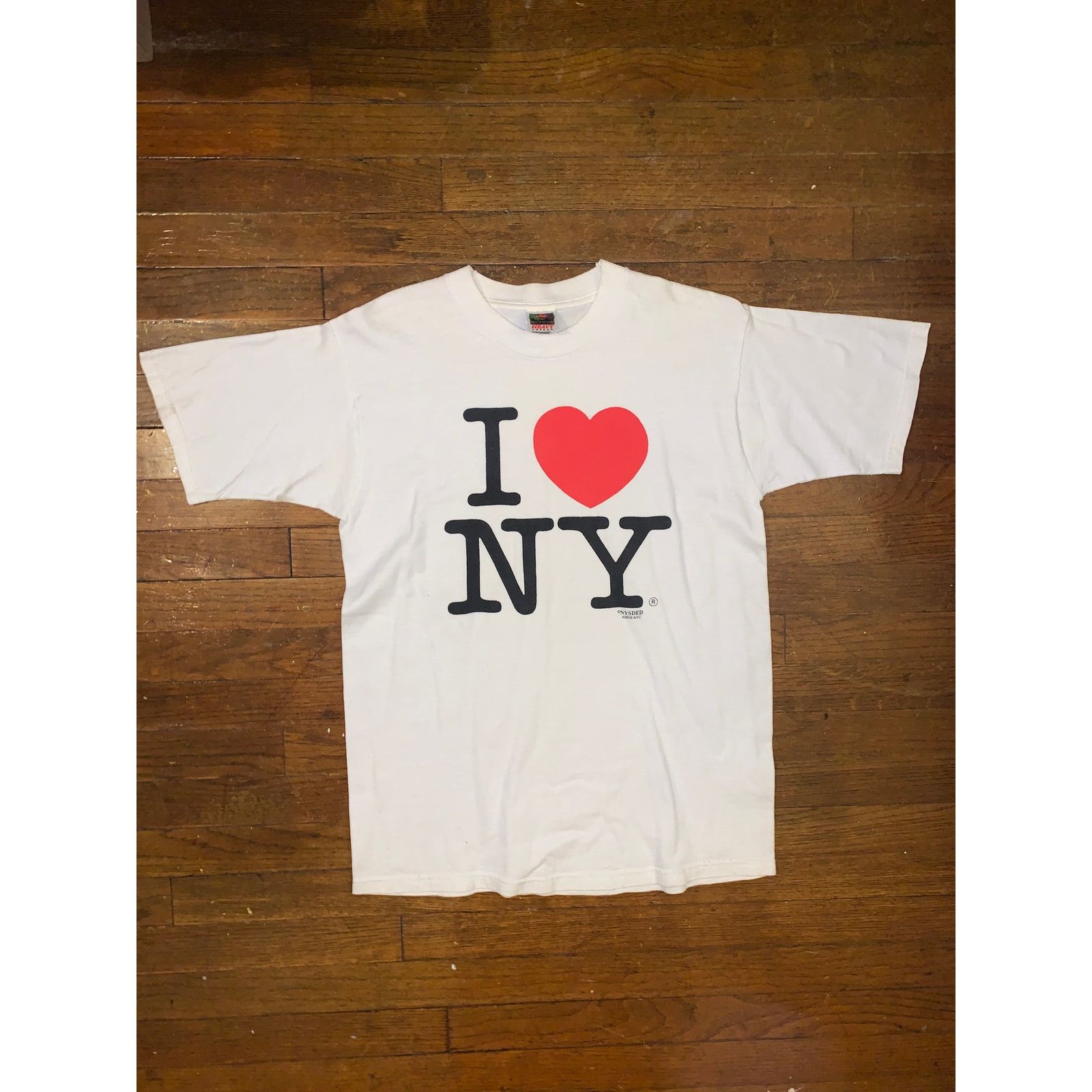 Fruit Of The Loom × Vintage I ❤️ NY Single Stitch T-Shirt White Medium Fruit of the Loom Size US M / EU 48-50 / 2 - 3 Thumbnail